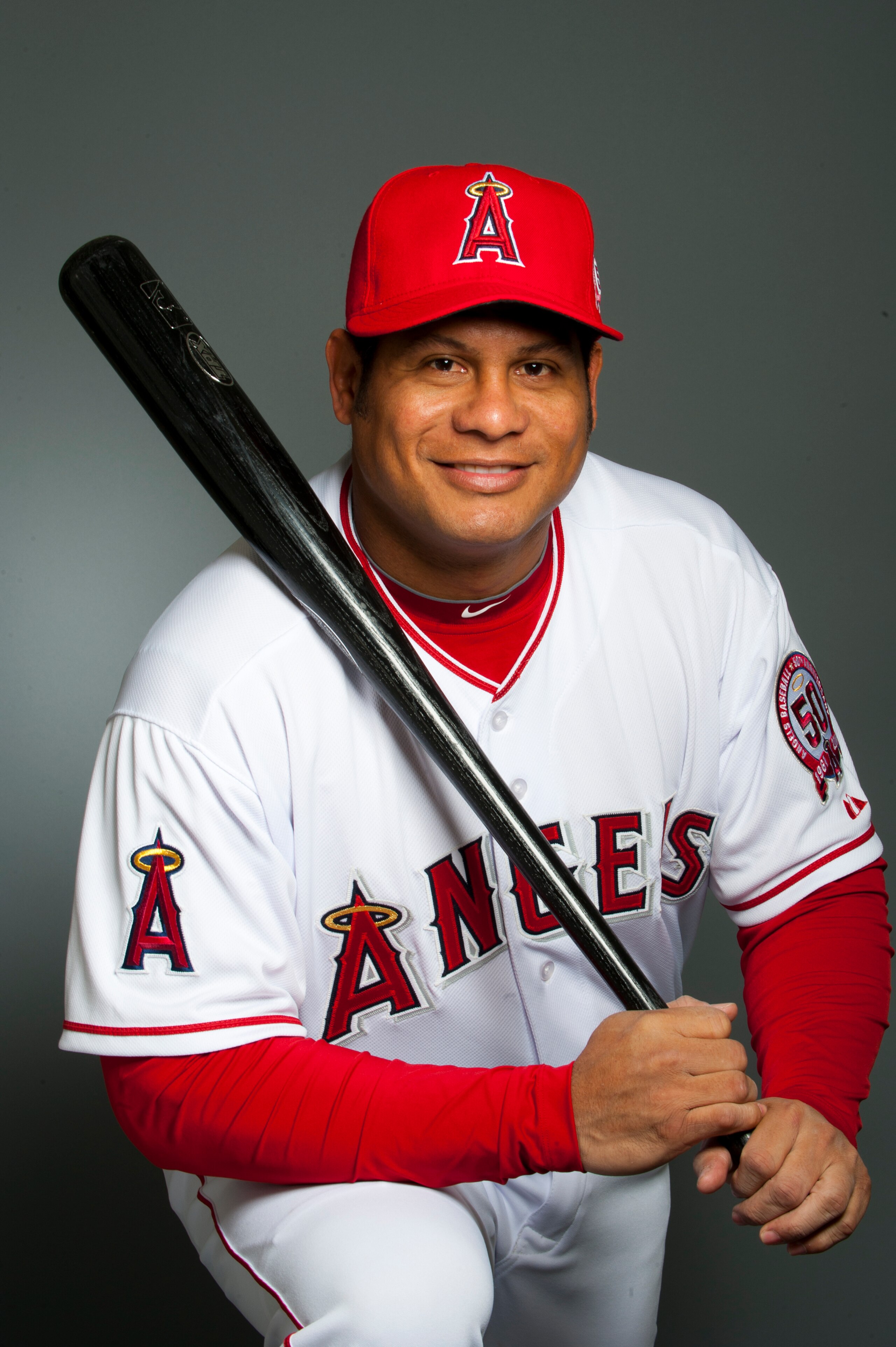 TEMPE, AZ - FEBRUARY 21: Bobby Abreu #53 of the Los Angeles Angels of Anaheim poses during their photo day at Tempe Diablo Stadium on February 21, 2011 in Tempe, Arizona.  (Photo by Rob Tringali/Getty Images)