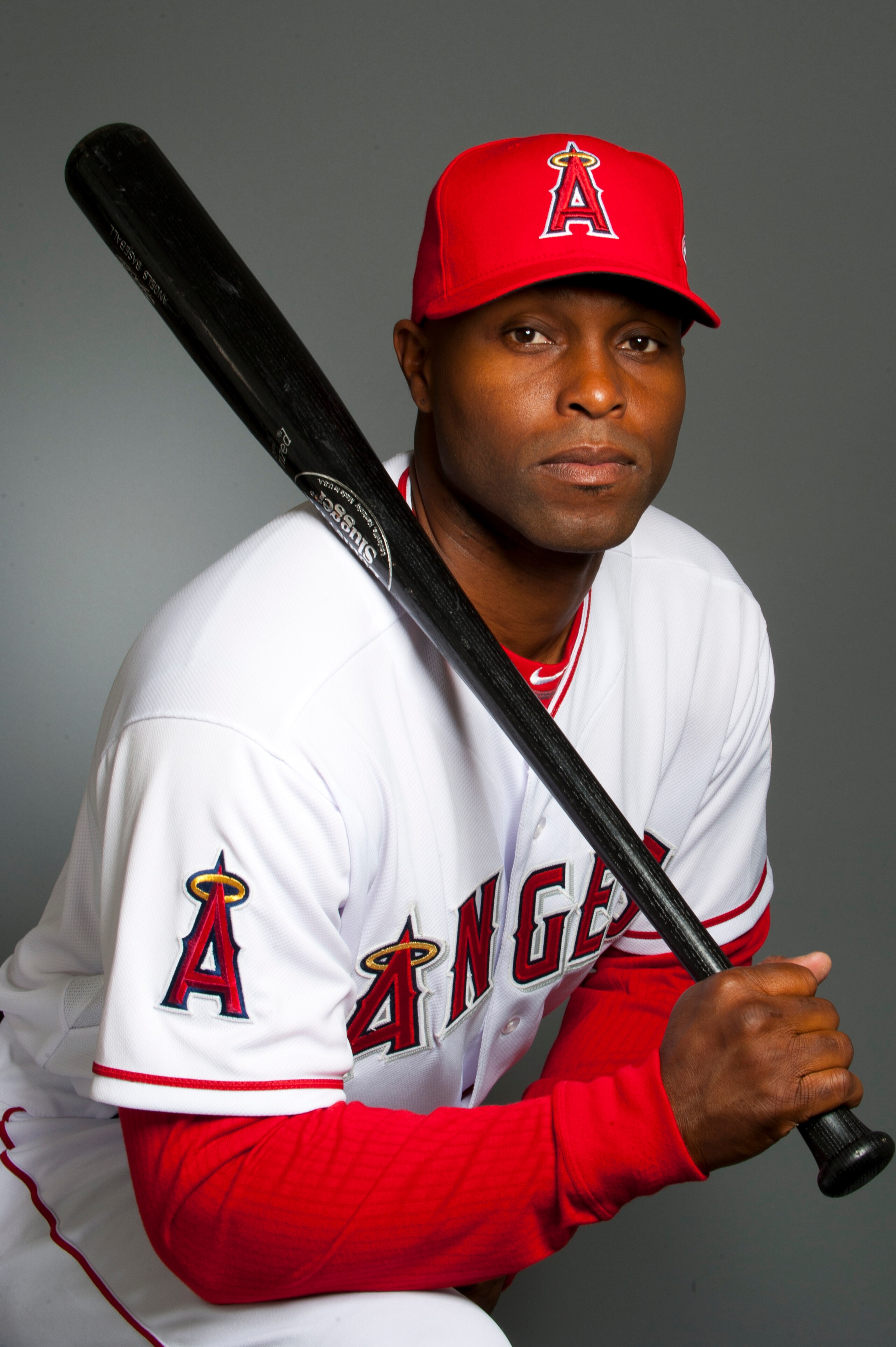 TEMPE, AZ - FEBRUARY 21: Torii Hunter #48 of the Los Angeles Angels of Anaheim poses during their photo day at Tempe Diablo Stadium on February 21, 2011 in Tempe, Arizona.  (Photo by Rob Tringali/Getty Images)