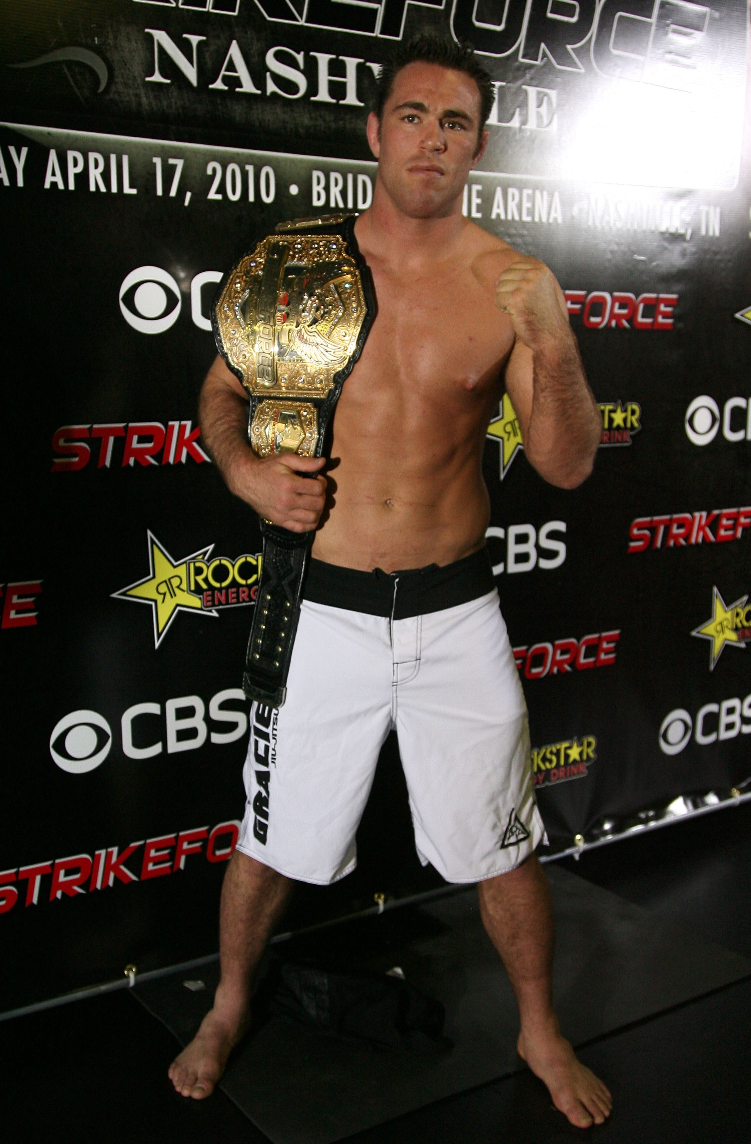 HOLLYWOOD - MARCH 17:  Strikeforce World Middleweight Champion Jake Shields attends the CBS' Strikeforce MMA Fighters Open Media Workout on March 17, 2010 in Hollywood, California.  (Photo by Valerie Macon/Getty Images)
