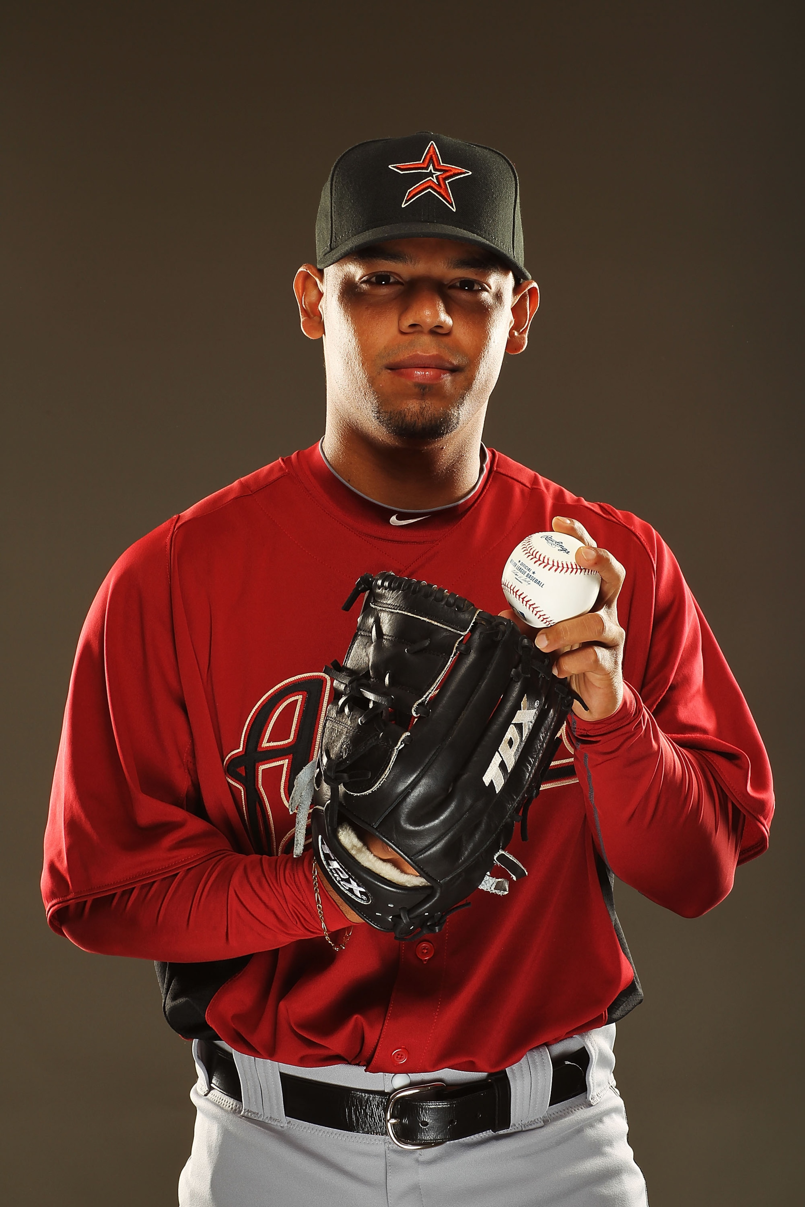 KISSIMMEE, FL - FEBRUARY 24:  Sergio Escalona #44 of the Houston Astros poses for a portrait during Spring Training photo Day at Osceola County Stadium  on February 24, 2011 in Kissimmee, Florida.  (Photo by Al Bello/Getty Images)