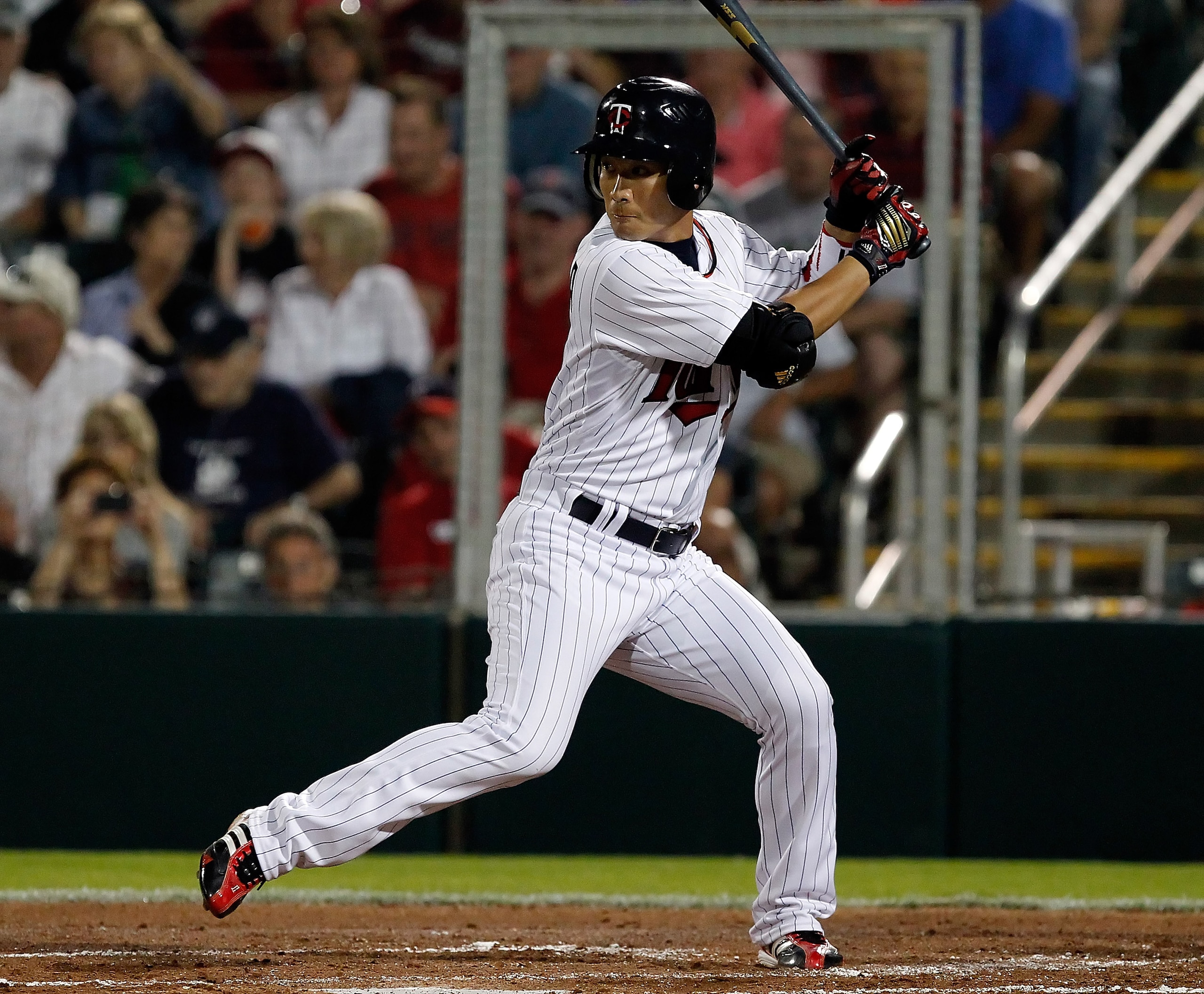 FORT MYERS, FL - FEBRUARY 27: Infielder Tsuyoshi Nishioka #1 of the Minnesota Twins bats against the Boston Red Sox during a Grapefruit League Spring Training Game at Hammond Stadium on February 27, 2011 in Fort Myers, Florida. (Photo by J. Meric/Getty FORT MYERS, FL - FEBRUARY 27: Infielder Tsuyoshi Nishioka #1 of the Minnesota Twins bats against the Boston Red Sox during a Grapefruit League Spring Training Game at Hammond Stadium on February 27, 2011 in Fort Myers, Florida. (Photo by J. Meric/Getty