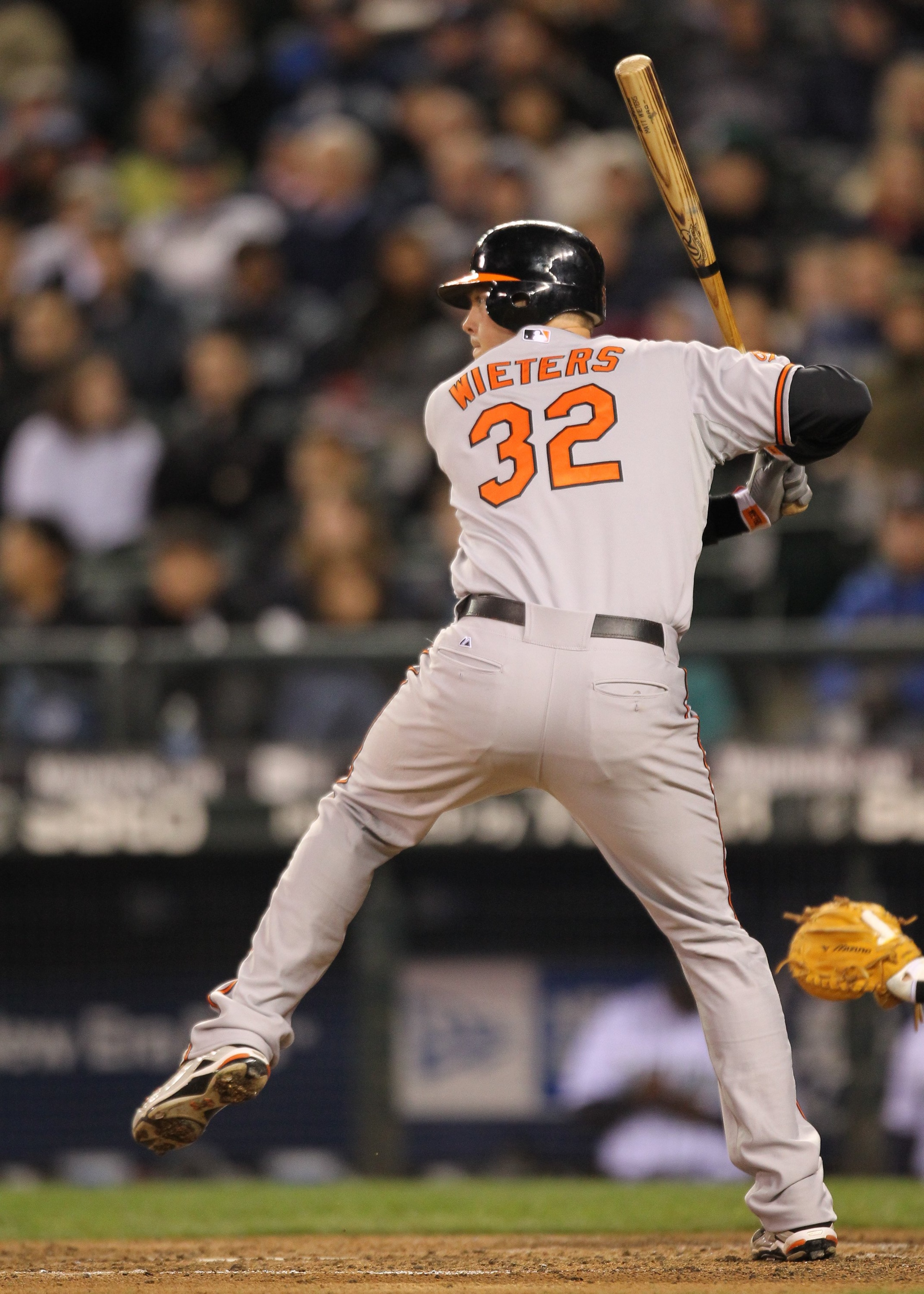 SEATTLE - APRIL 20: Matt Wieters #32 of the Baltimore Orioles bats against the Seattle Mariners at Safeco Field on April 20, 2010 in Seattle, Washington. (Photo by Otto Greule Jr/Getty Images) SEATTLE - APRIL 20: Matt Wieters #32 of the Baltimore Orioles bats against the Seattle Mariners at Safeco Field on April 20, 2010 in Seattle, Washington. (Photo by Otto Greule Jr/Getty Images)