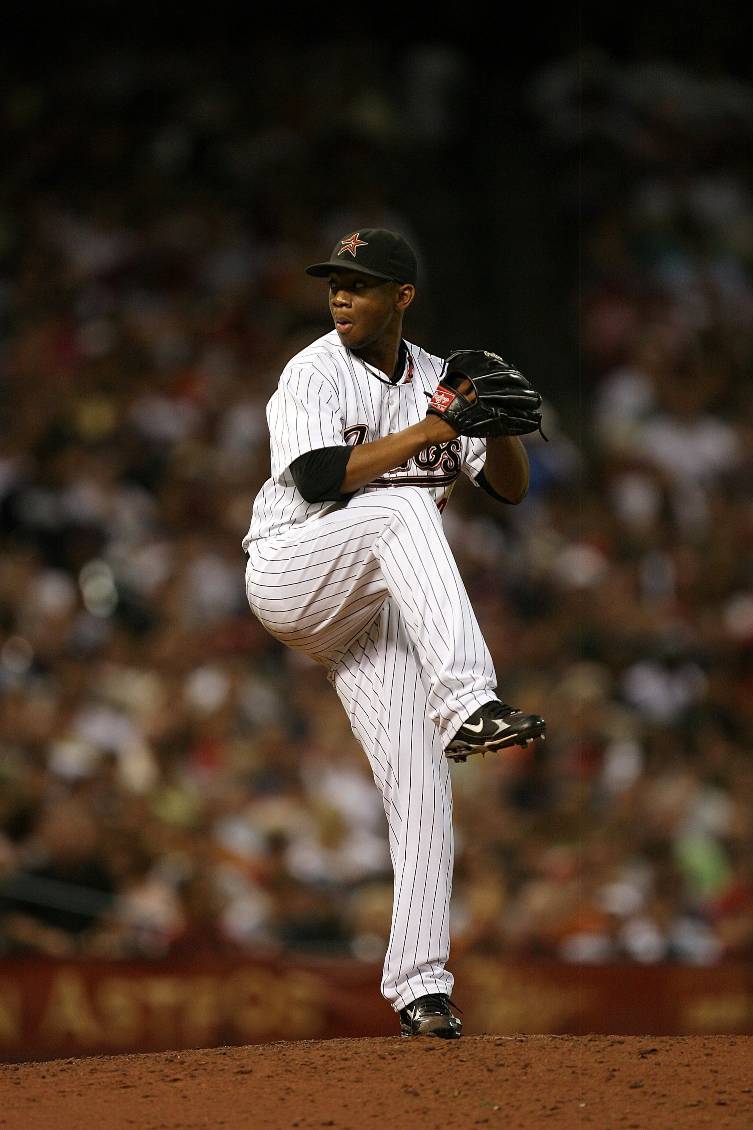 HOUSTON - JUNE 13:  Pitcher Wesley Wright #53 of the Houston Astros during Interleague MLB action against the New York Yankees on June 13, 2008 at Minute Maid Park in Houston, Texas.  (Photo by Ronald Martinez/Getty Images)