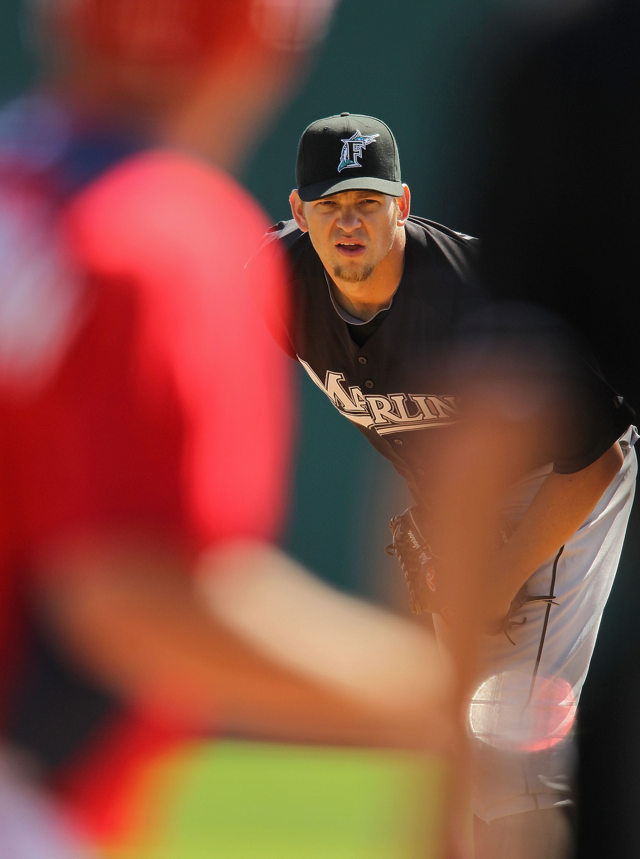 VIERA, FL - MARCH 02: Josh Johnson #55 of the Florida Marlins pitches during a Spring Training game against the Washington Nationals at Space Coast Stadium on March 2, 2011 in Viera, Florida. (Photo by Mike Ehrmann/Getty Images) VIERA, FL - MARCH 02: Josh Johnson #55 of the Florida Marlins pitches during a Spring Training game against the Washington Nationals at Space Coast Stadium on March 2, 2011 in Viera, Florida. (Photo by Mike Ehrmann/Getty Images)