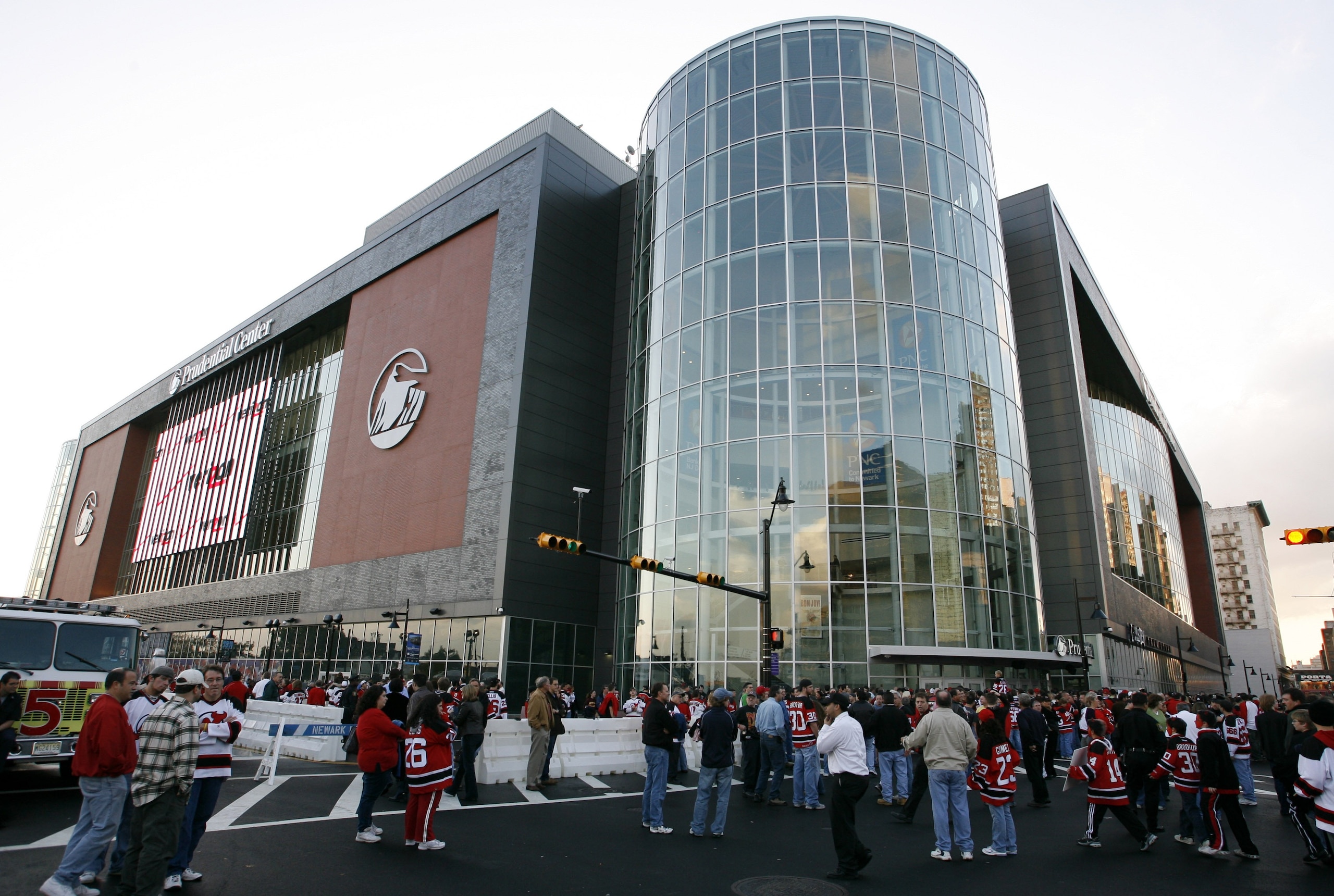 NEWARK, NJ - OCTOBER 27:  Fans wait outside before a game between the Ottawa Senators and the New Jersey Devils at the Prudential Center October 27, 2007 in Newark, New Jersey. (Photo by Jeff Zelevansky/Getty Images)