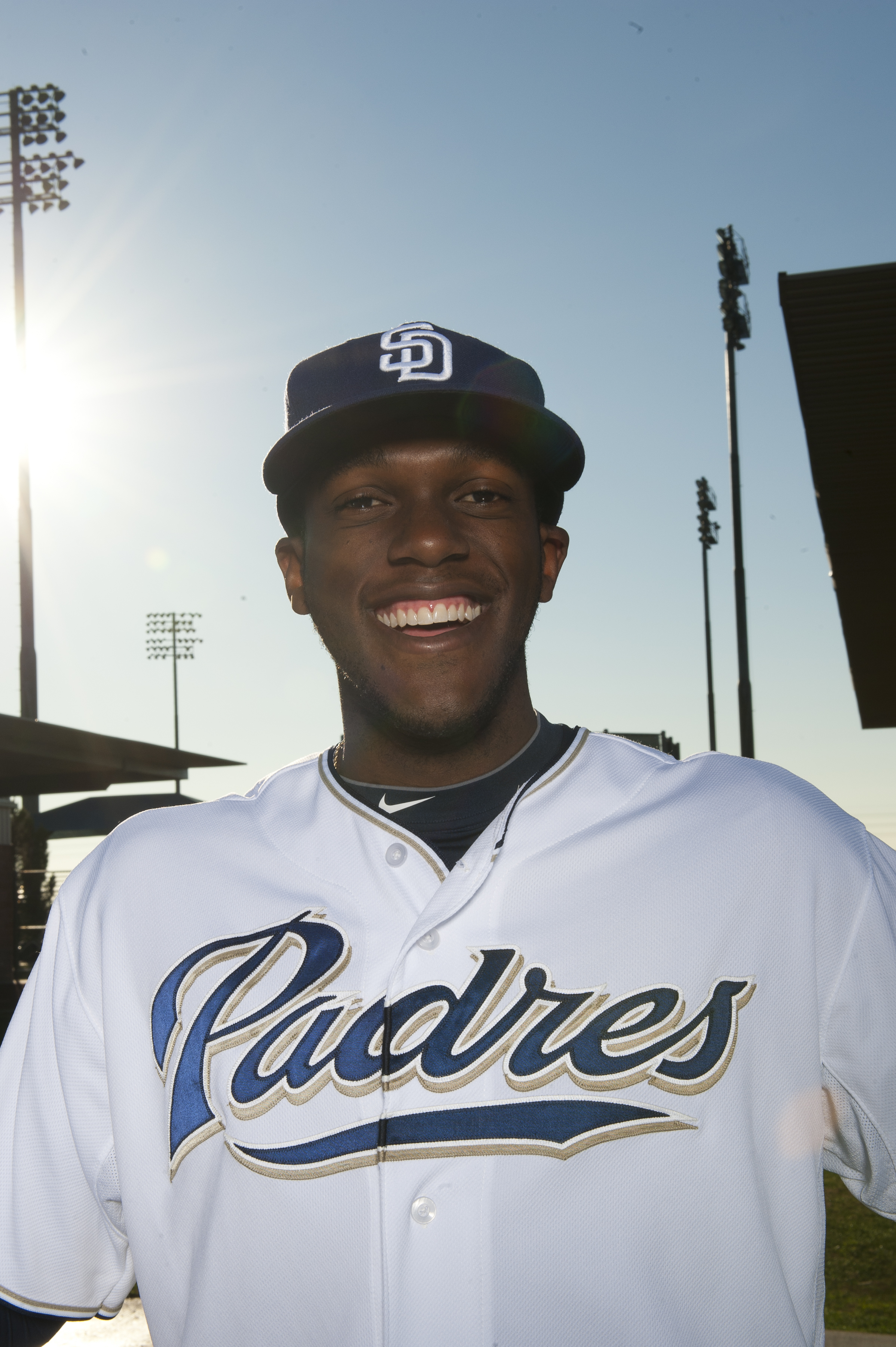 PEORIA, AZ - FEBRUARY 23: Cameron Maybin #24 of the San Diego Padres poses during their photo day at the Padres Spring Training Complex on February 23, 2011 in Peoria, Arizona. (Photo by Rob Tringali/Getty Images)