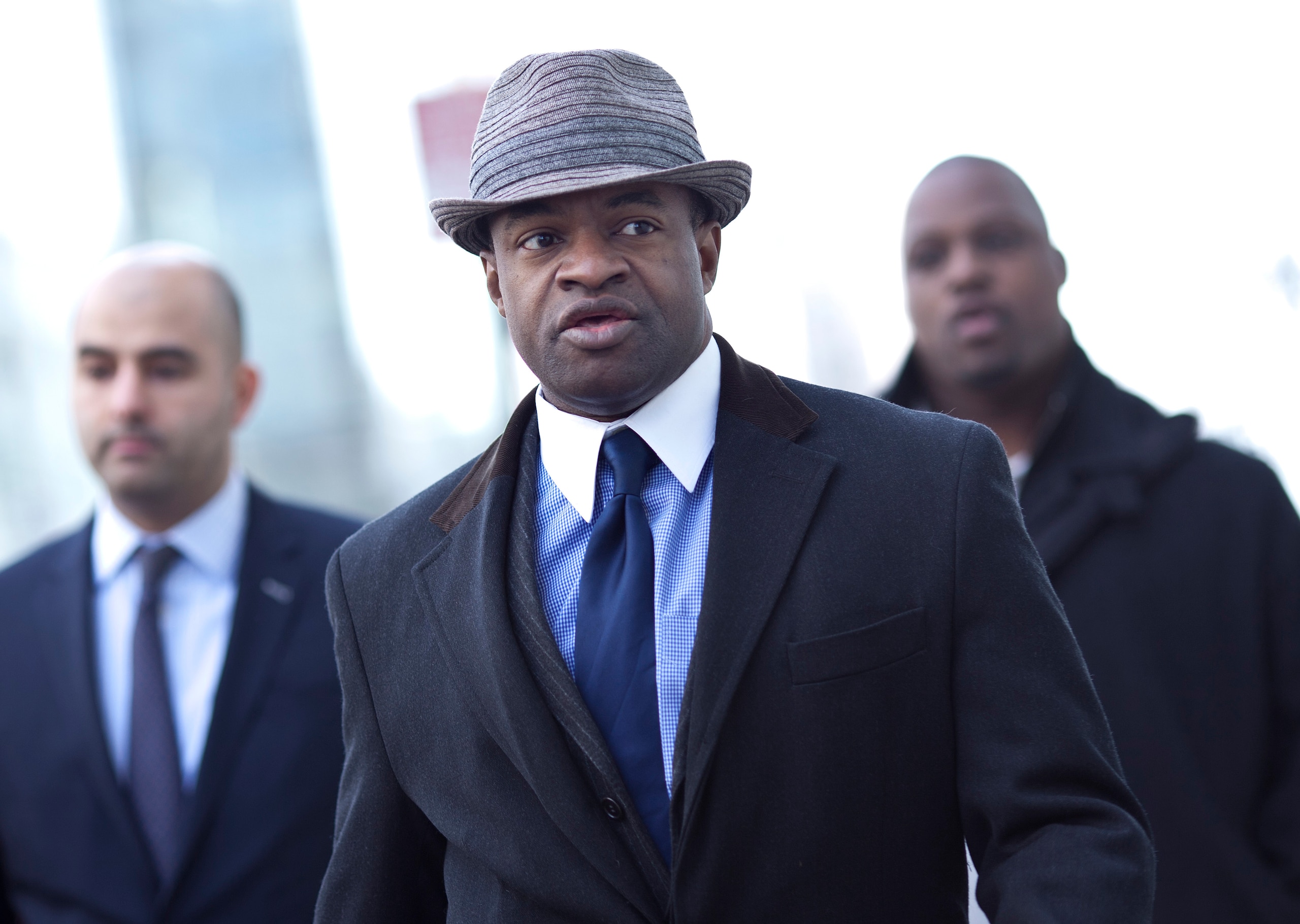 WASHINGTON - MARCH 4:  DeMaurice Smith, NFLPA executive director, arrives with others for an extra day of negotiations at the Federal Mediation and Conciliation Service building March 4, 2011 in Washington, DC.  Representatives from the National Football