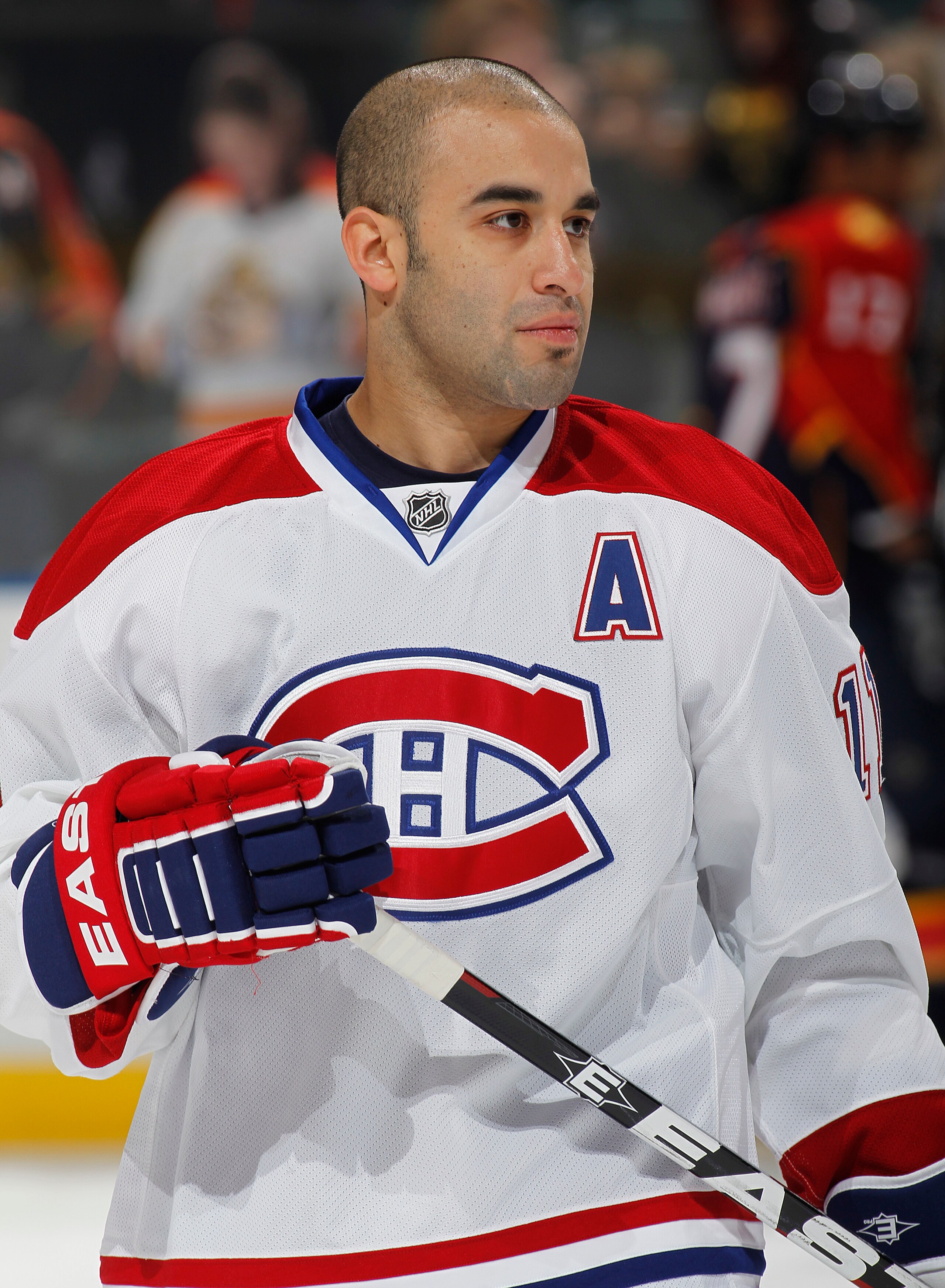 SUNRISE, FL - MARCH 3: Scott Gomez #11 of the Montreal Canadiens skates prior to the NHL game against the Florida Panthers on March 3, 2011 at the BankAtlantic Center in Sunrise, Florida. The Canadiens defeated the Panthers 4-0. (Photo by Joel Auerbach/Ge