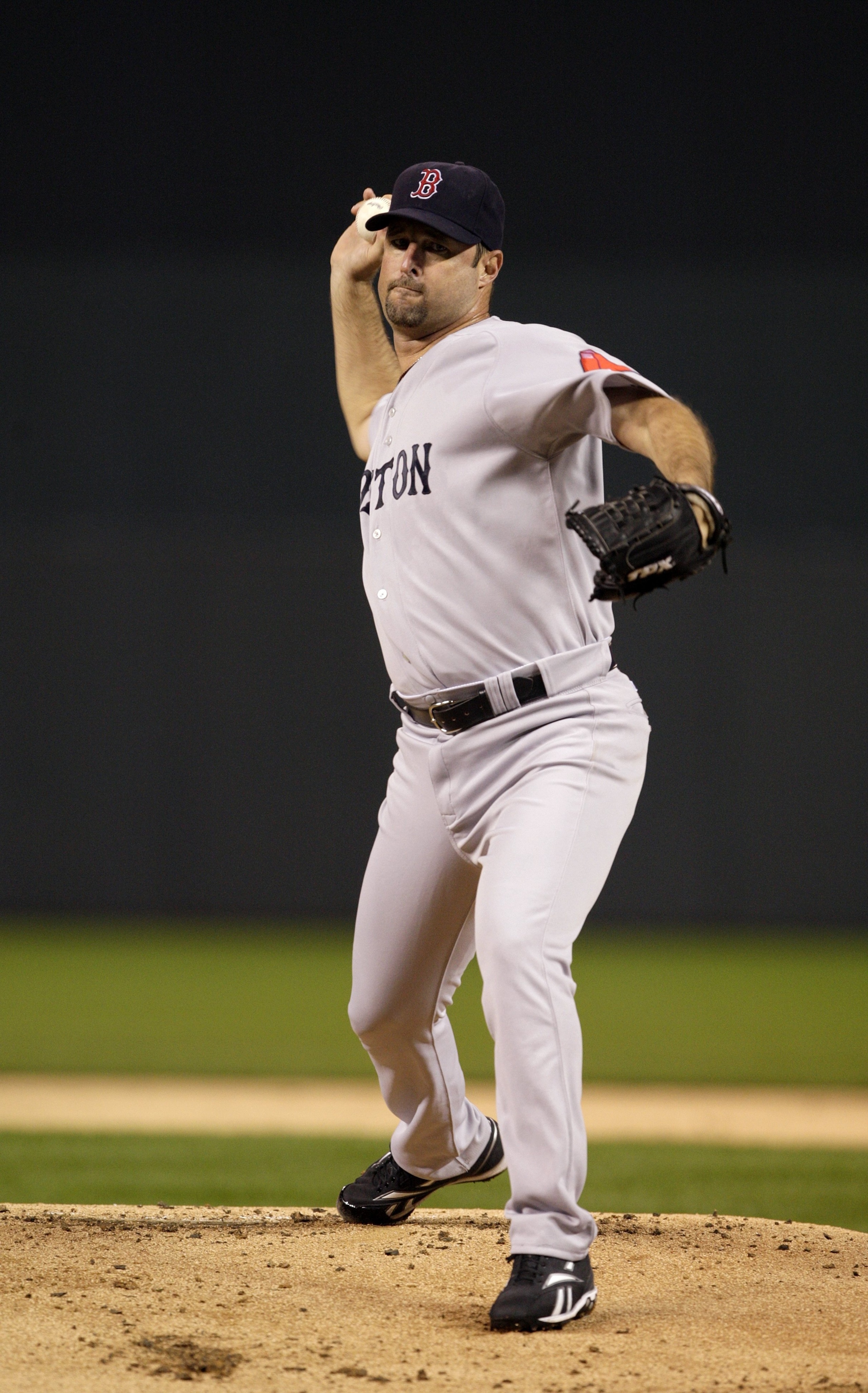 KANSAS CITY, KS - SEPTEMBER 21:  Pitcher Tim Wakefield #49 of the Boston Red Sox pitches against the Kansas City Royals during the game on September 21, 2009 at Kauffman Stadium in Kansas City, Missouri. The Royals defeated the Red Sox 12-9. (Photo by Jam