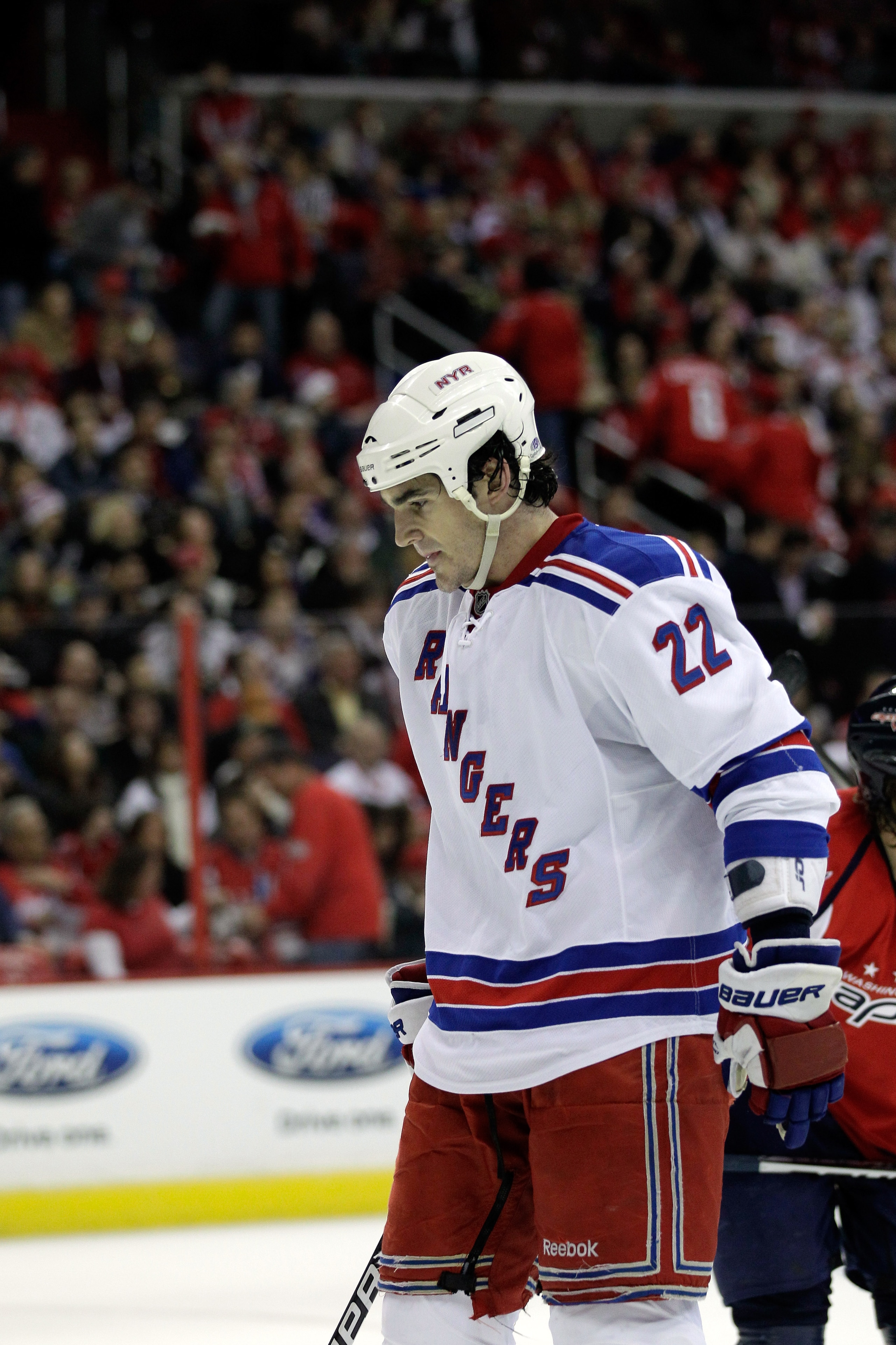 WASHINGTON, DC - FEBRUARY 25:  Brian Boyle #22 of the New York Rangers against the Washington Capitals at the Verizon Center on February 25, 2011 in Washington, DC. The Rangers won 6-0.  (Photo by Rob Carr/Getty Images)