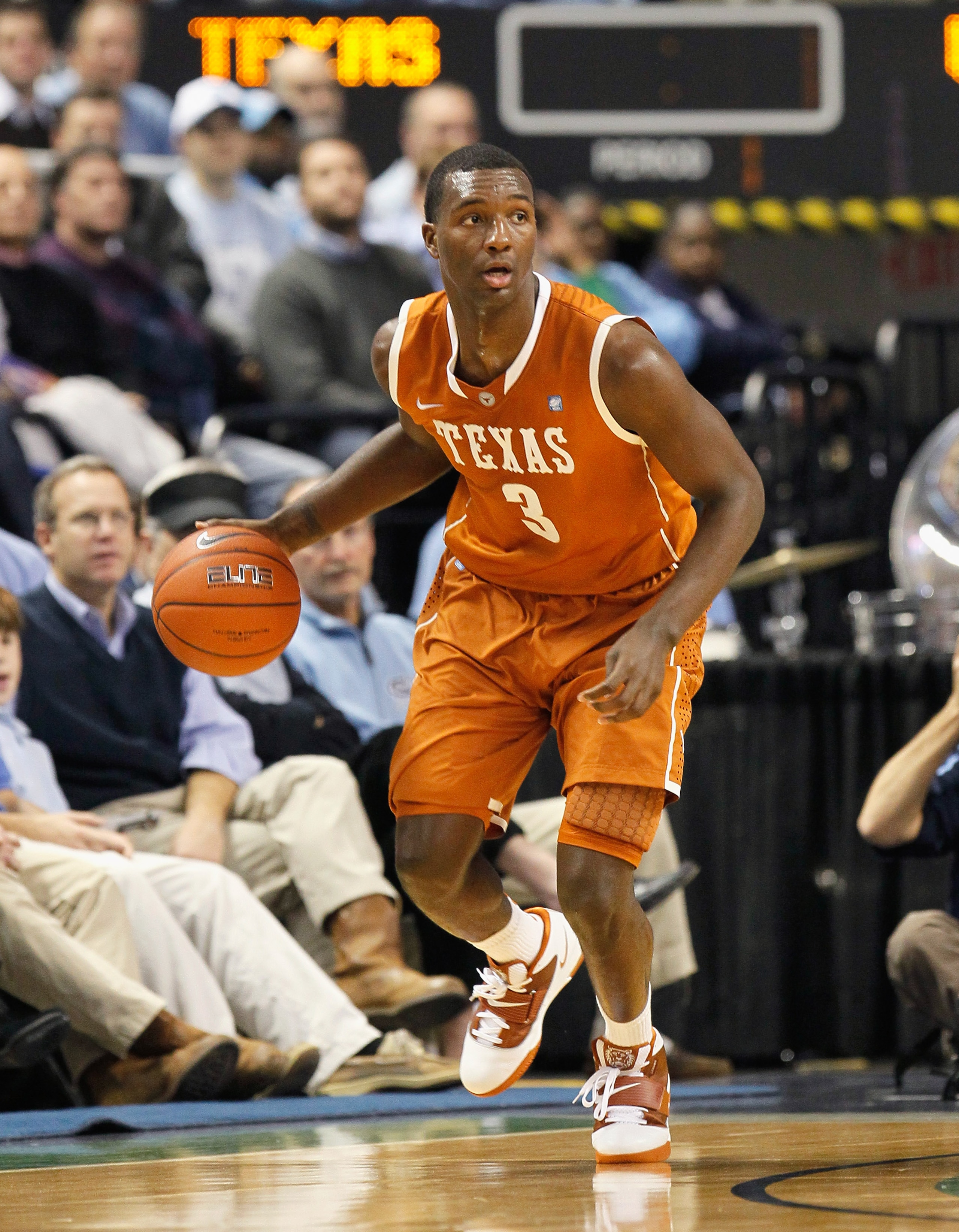 GREENSBORO, NC - DECEMBER 18:  Jordan Hamilton #3 of the Texas Longhorns against the North Carolina Tar Heels at Greensboro Coliseum on December 18, 2010 in Greensboro, North Carolina.  (Photo by Kevin C. Cox/Getty Images)
