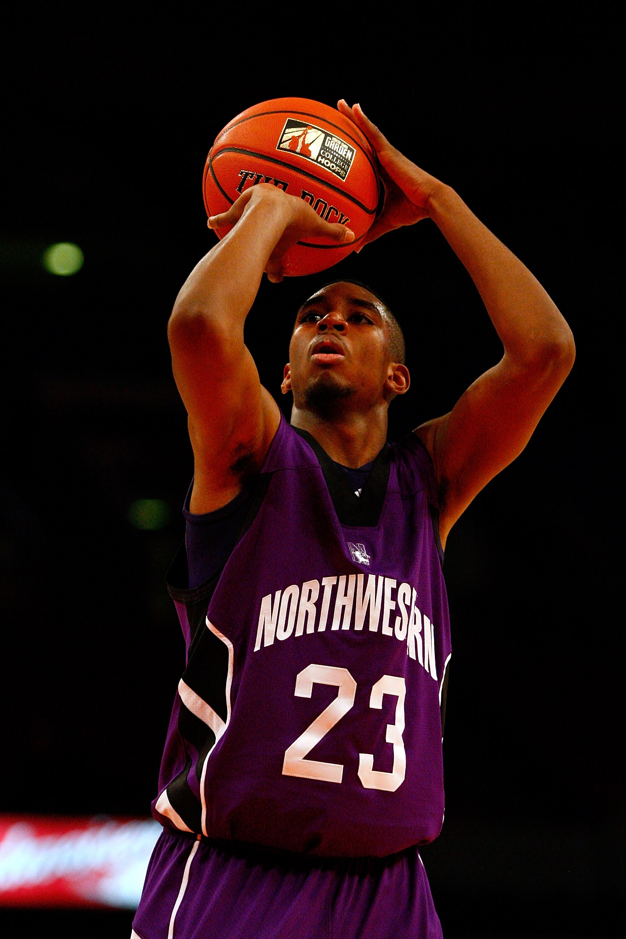 NEW YORK, NY - DECEMBER 20:  JerShon Cobb #23 of the Northwestern Wildcats attempts a free throw against the St. Francis Terriers during the Madison Square Garden Holiday Festival at Madison Square Garden on December 20, 2010 in New York City.  (Photo by