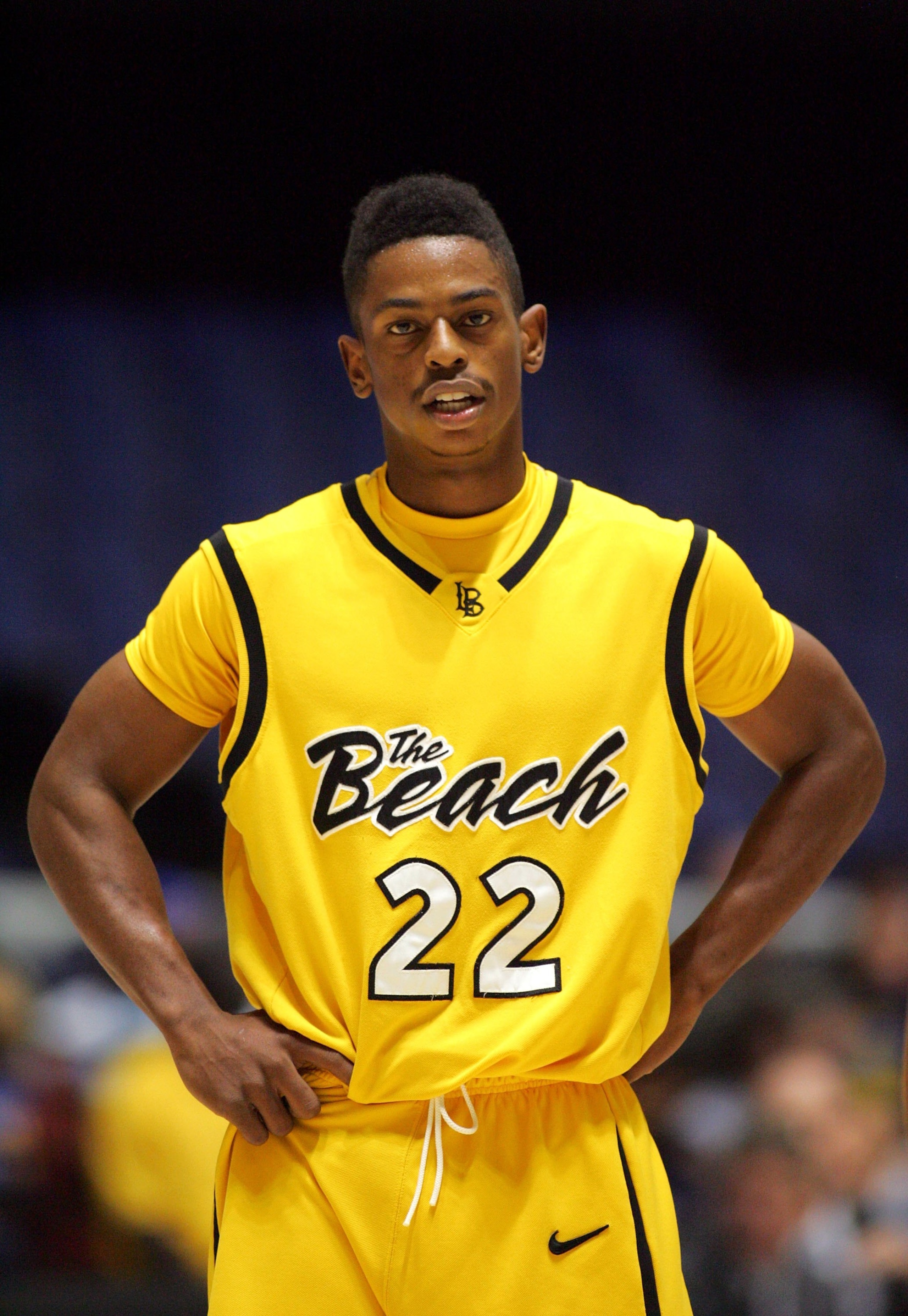 ANAHEIM, CA - NOVEMBER 29:  Casper Ware #22 of Long Beach State looks on during their game against UCLA during the 76 Classic at Anaheim Convention Center on November 29, 2009 in Anaheim, California. Long Beach defeated UCLA 79-68.  (Photo by Victor Decol
