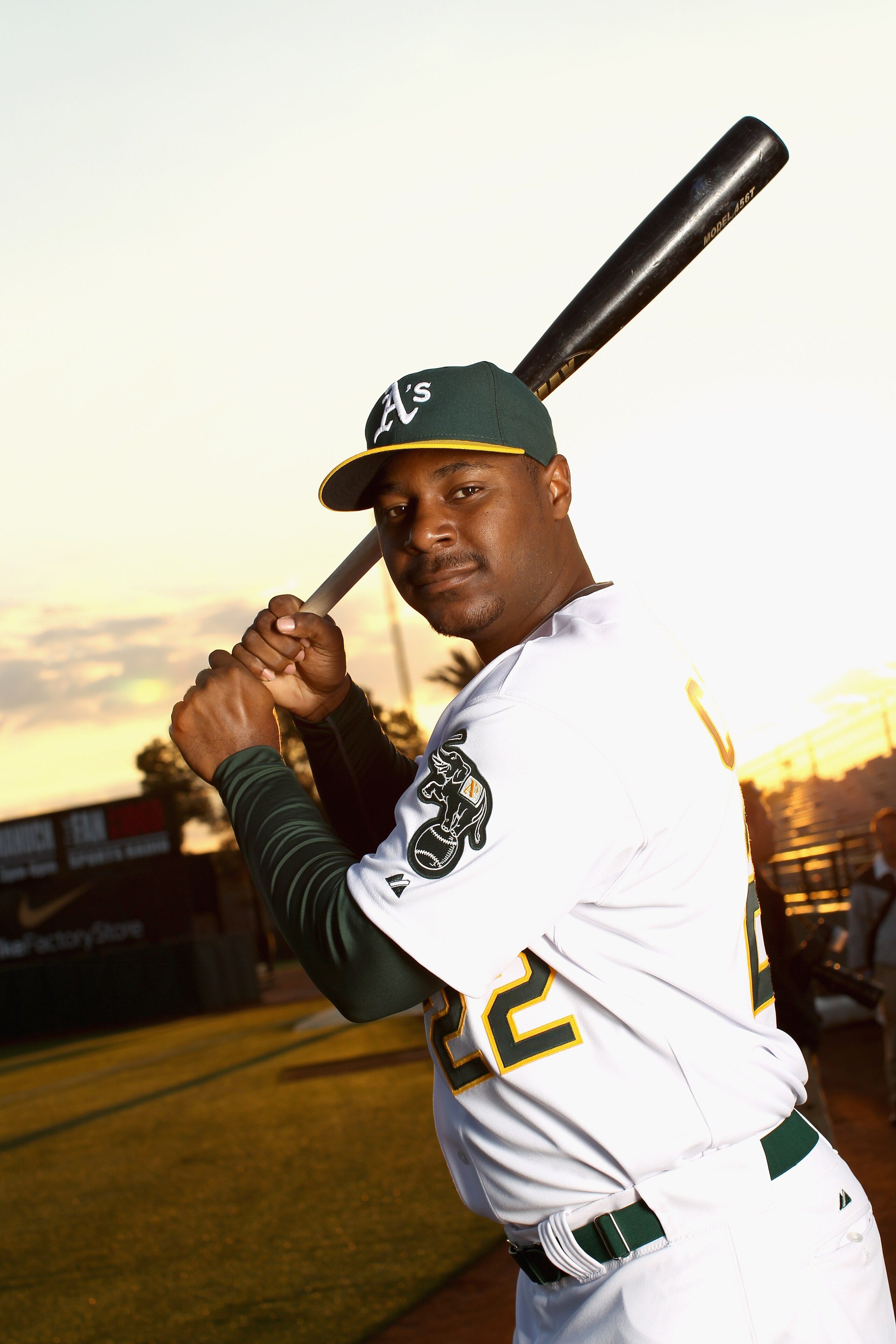 PHOENIX, AZ - FEBRUARY 24:  Chris Carter #22 of the Oakland Athletics poses for a portrait during media photo day at Phoenix Municipal Stadium on February 24, 2011 in Phoenix, Arizona.  (Photo by Ezra Shaw/Getty Images)