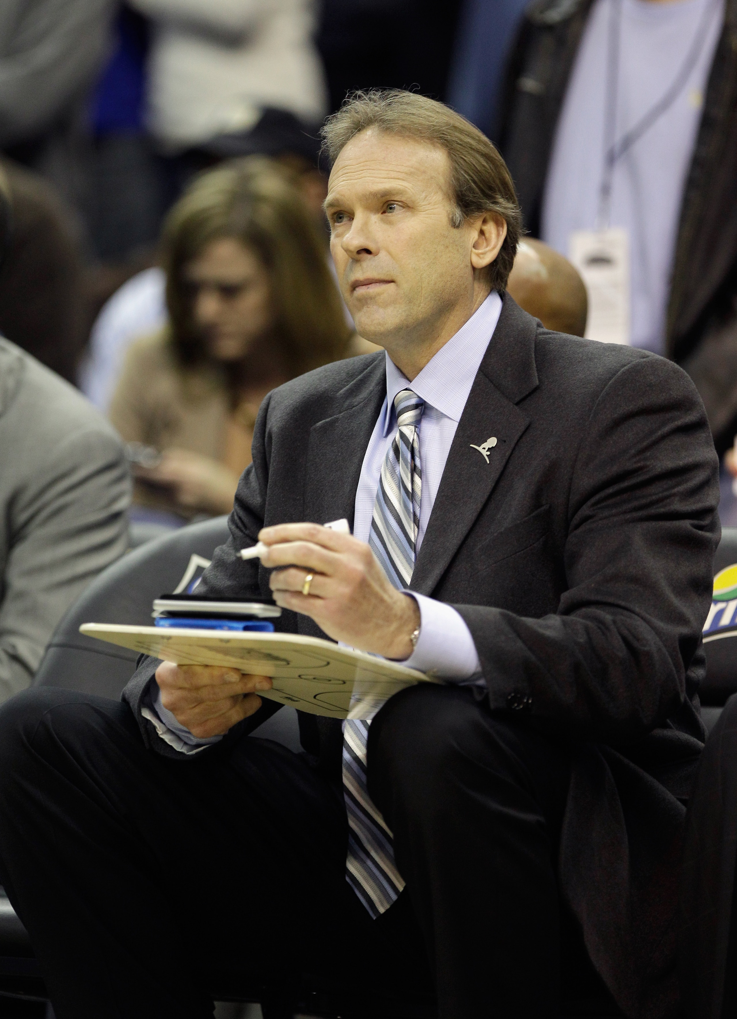 WASHINGTON, DC - MARCH 05:  Minnesota Timberwolves head coach Kurt Rambis looks on from the bench during a game against the Washington Wizards at the Verizon Center on March 5, 2011 in Washington, DC. NOTE TO USER: User expressly acknowledges and agrees t