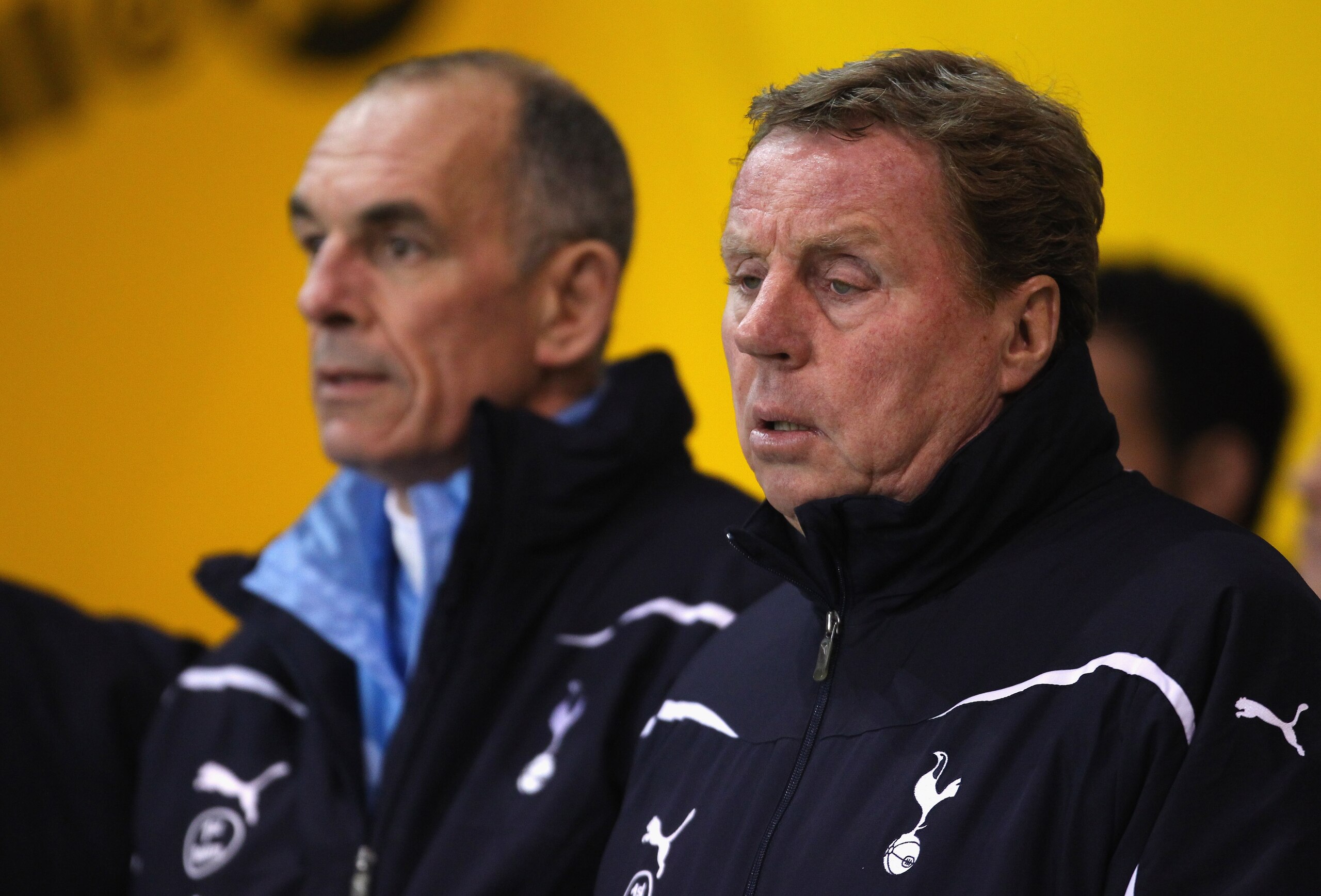 BLACKPOOL, ENGLAND - FEBRUARY 22:  Harry Redknapp the manager of Tottenham Hotspur looks on during the Barclays Premier League match between Blackpool and Tottenham Hotspur at Bloomfield Road on February 22, 2011 in Blackpool, England.  (Photo by Alex Liv