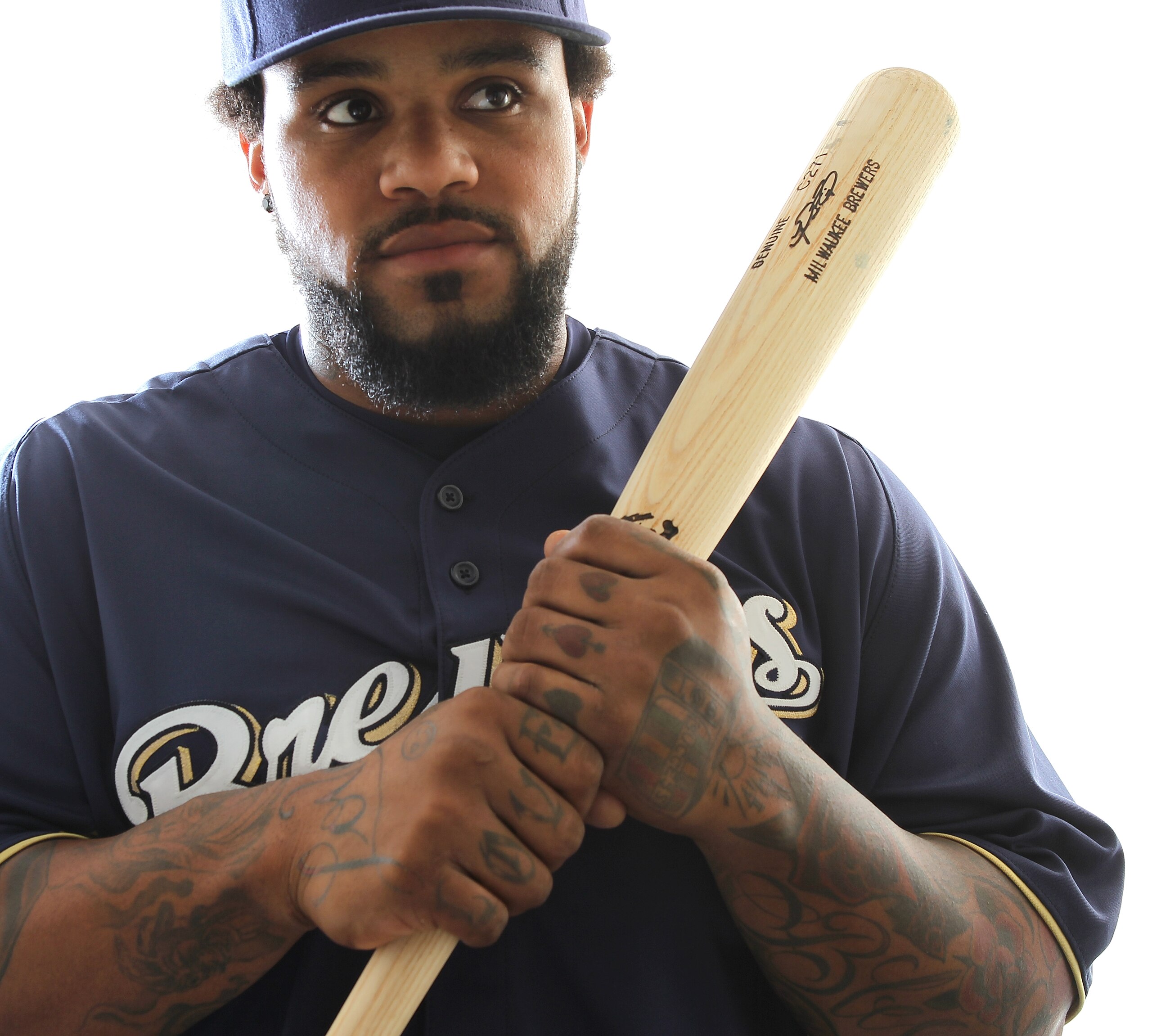 MARYVALE, AZ - FEBRUARY 24:  Prince Fielder #28 of the Milwaukee Brewers poses for a portrait during Spring Training Media Day on February 24, 2011 at Maryvale Stadium in Maryvale, Arizona.  (Photo by Jonathan Ferrey/Getty Images)