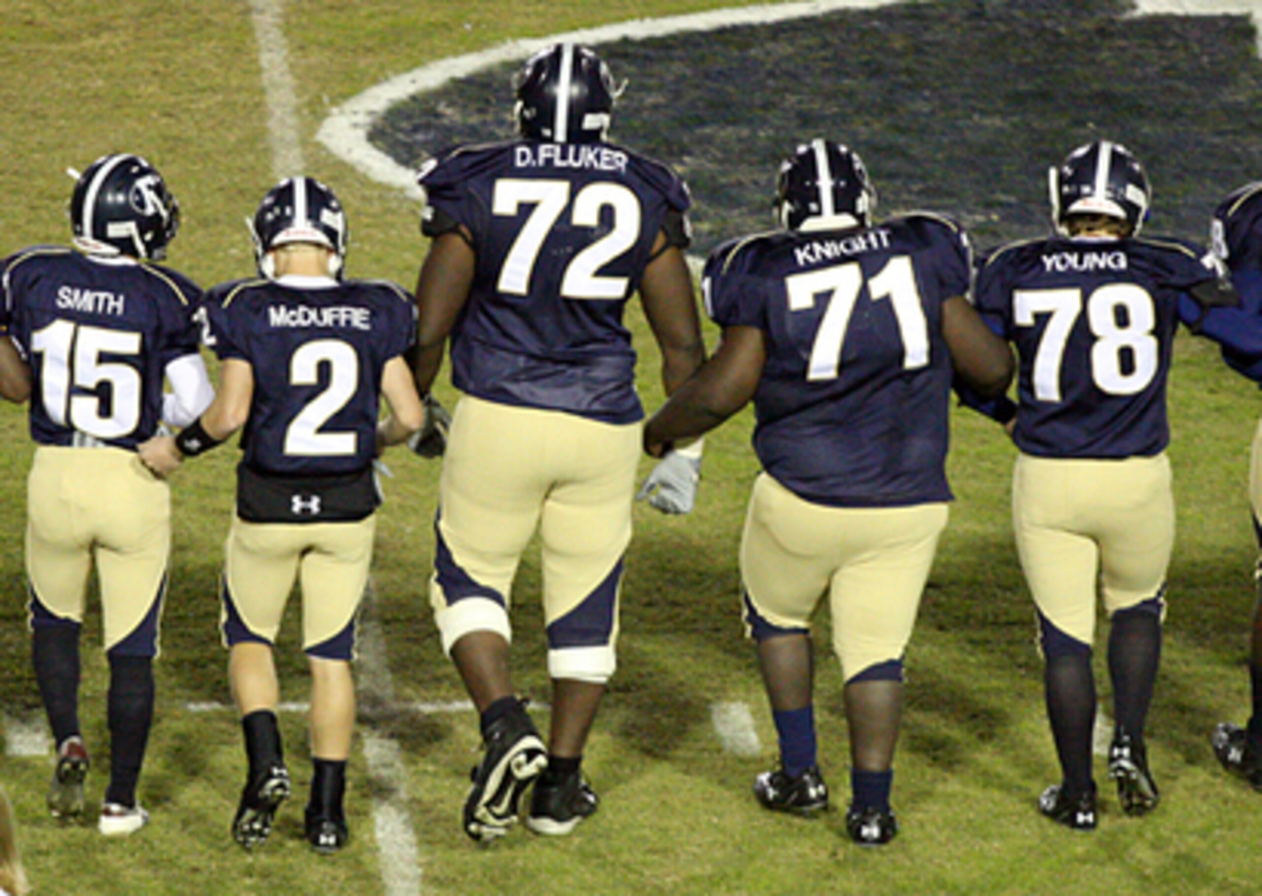 D.J. Fluker with his Highschool team.