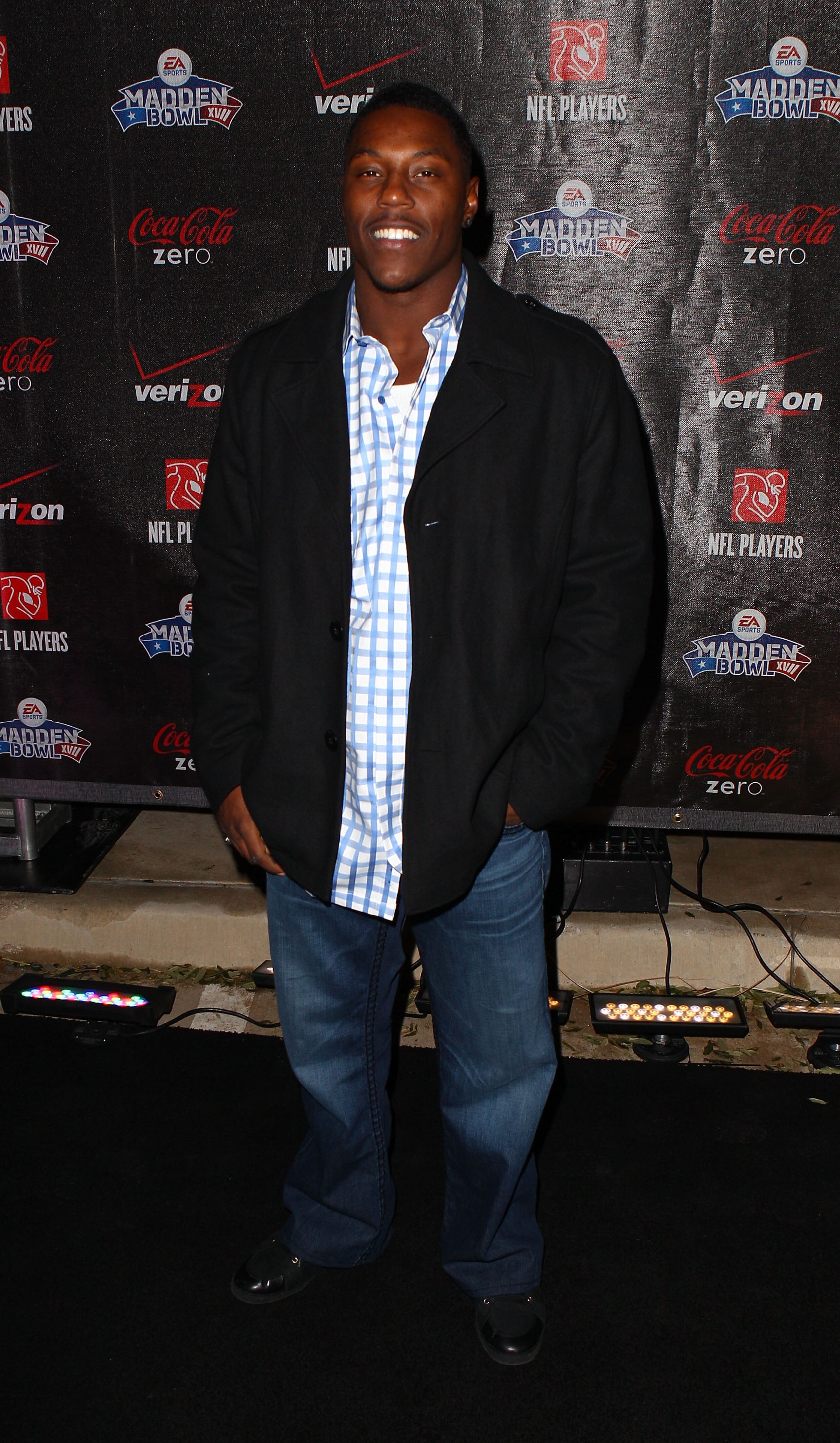 GRAPEVINE, TX - FEBRUARY 03:  NFL player Knowshon Moreno of the Denver Broncos attends the Coke Zero black carpet at the EA SPORTS Madden Bowl XVII at The Glass Cactus on February 3, 2011 in Grapevine, Texas.  (Photo by Joe Scarnici/Getty Images for Madde