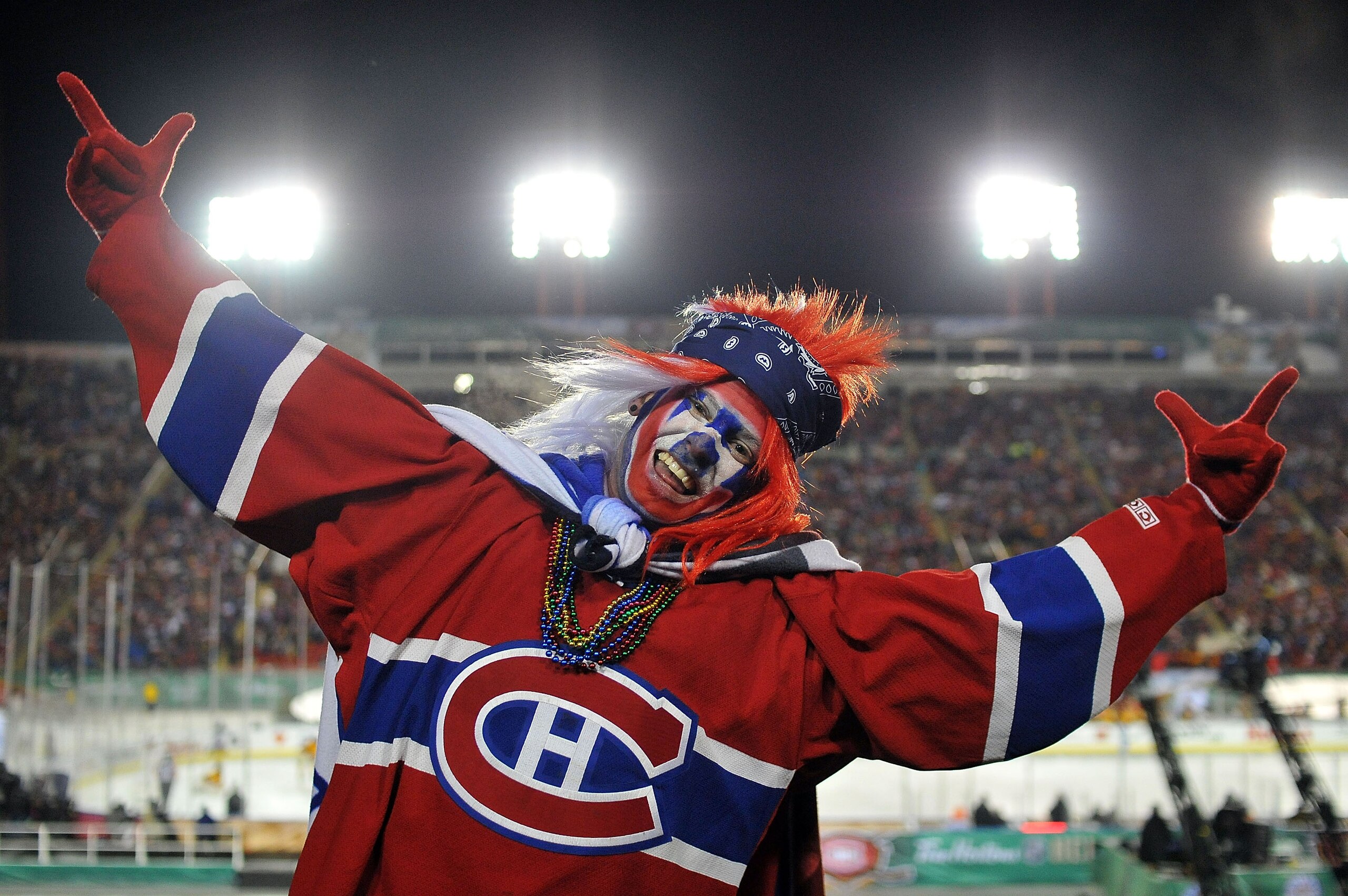 CALGARY, AB - FEBRUARY 20:  A general view of fans enjoying the 2011 NHL Heritage Classic Game at McMahon Stadium on February 20, 2011 in Calgary, Alberta, Canada.  (Photo by Dylan Lynch/Getty Images)