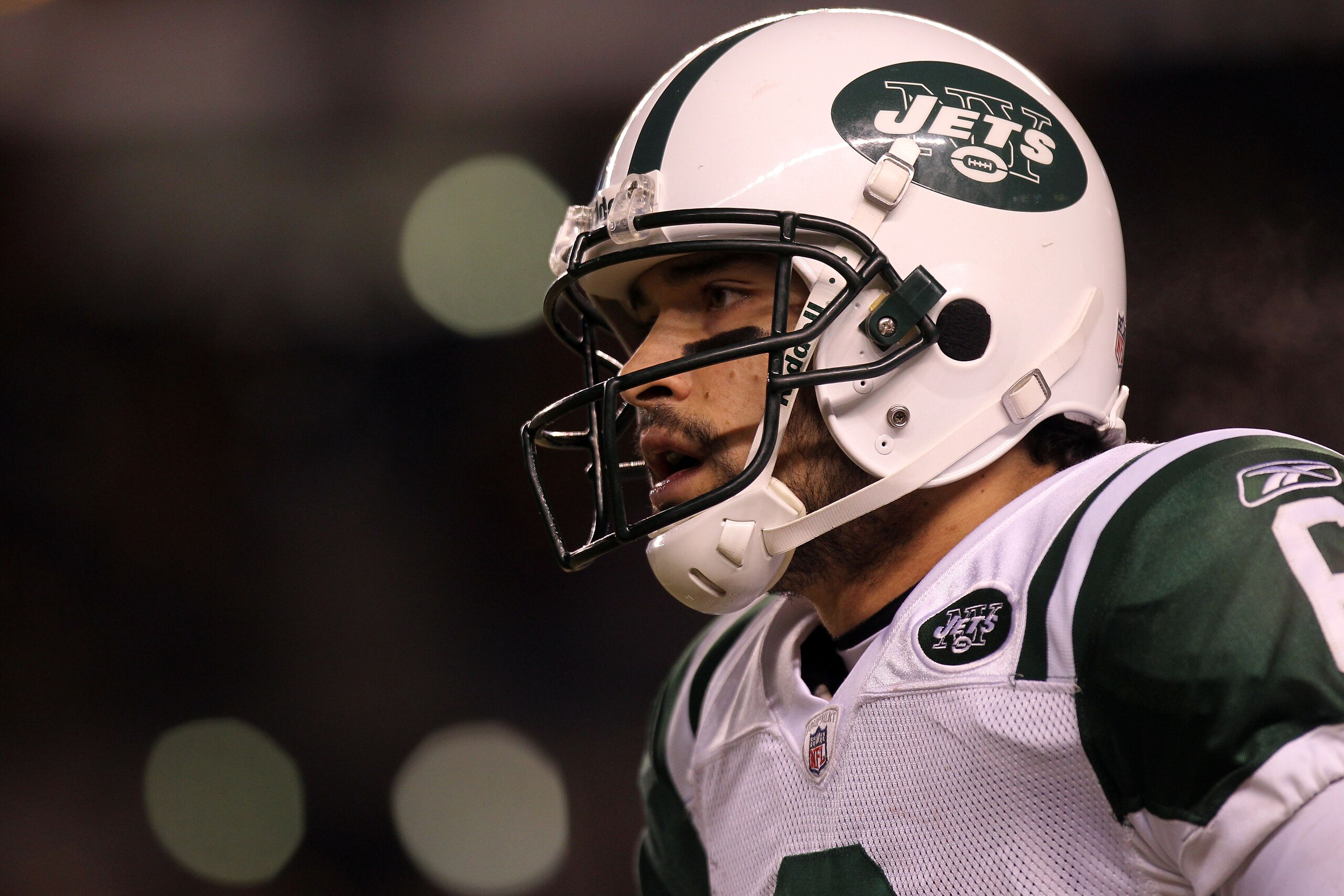 PITTSBURGH, PA - JANUARY 23:  Quarterback Mark Sanchez #6 of the New York Jets looks on against the Pittsburgh Steelers during the 2011 AFC Championship game at Heinz Field on January 23, 2011 in Pittsburgh, Pennsylvania. The Steelers won 24-19.  (Photo b