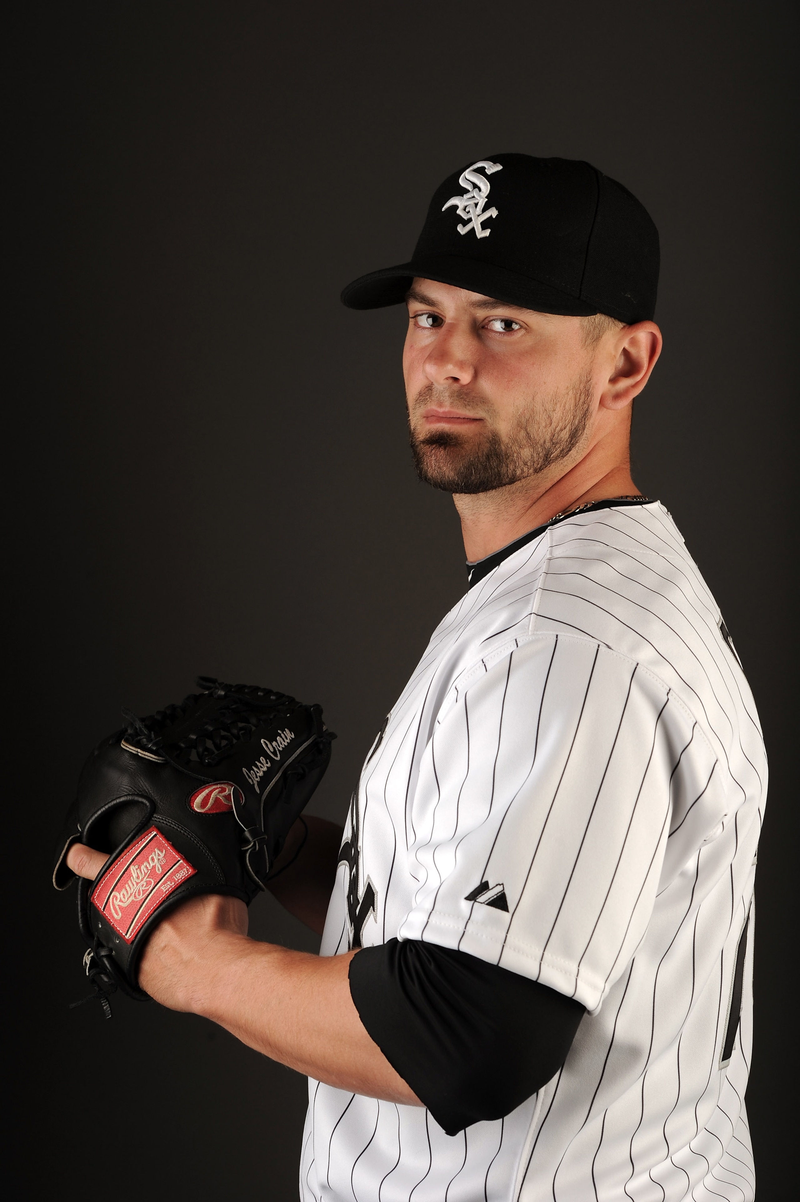GLENDALE, AZ - FEBRUARY 26:  Jesse Crain #26 of the Chicago White Sox poses for a photo on photo day at Camelback Ranch on February 26, 2011 in Glendale, Arizona.  (Photo by Harry How/Getty Images)