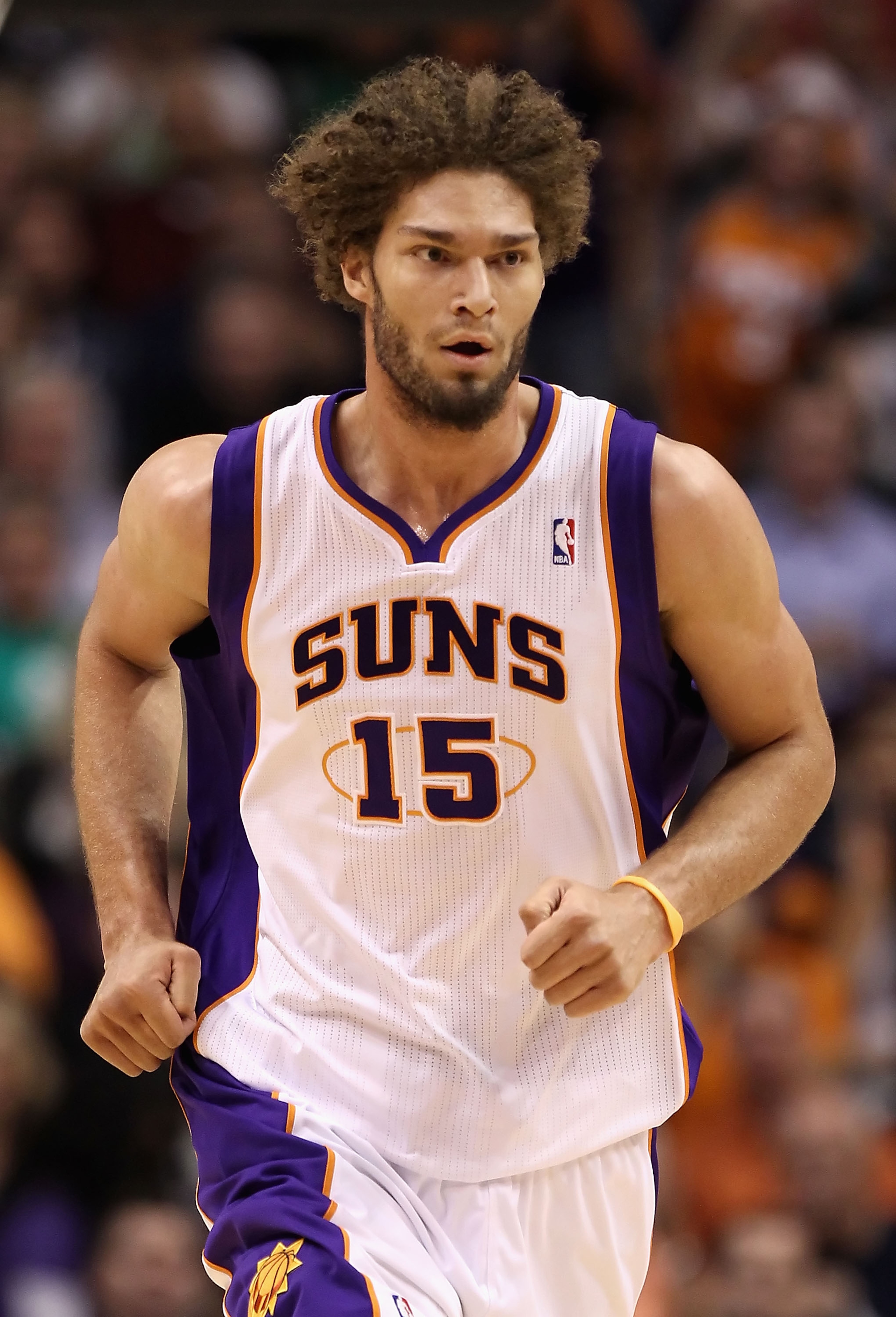 PHOENIX, AZ - JANUARY 28:  Robin Lopez #15 of the Phoenix Suns during the NBA game against the Boston Celtics at US Airways Center on January 28, 2011 in Phoenix, Arizona. The Suns defeated the Celtics 88-71. NOTE TO USER: User expressly acknowledges and 