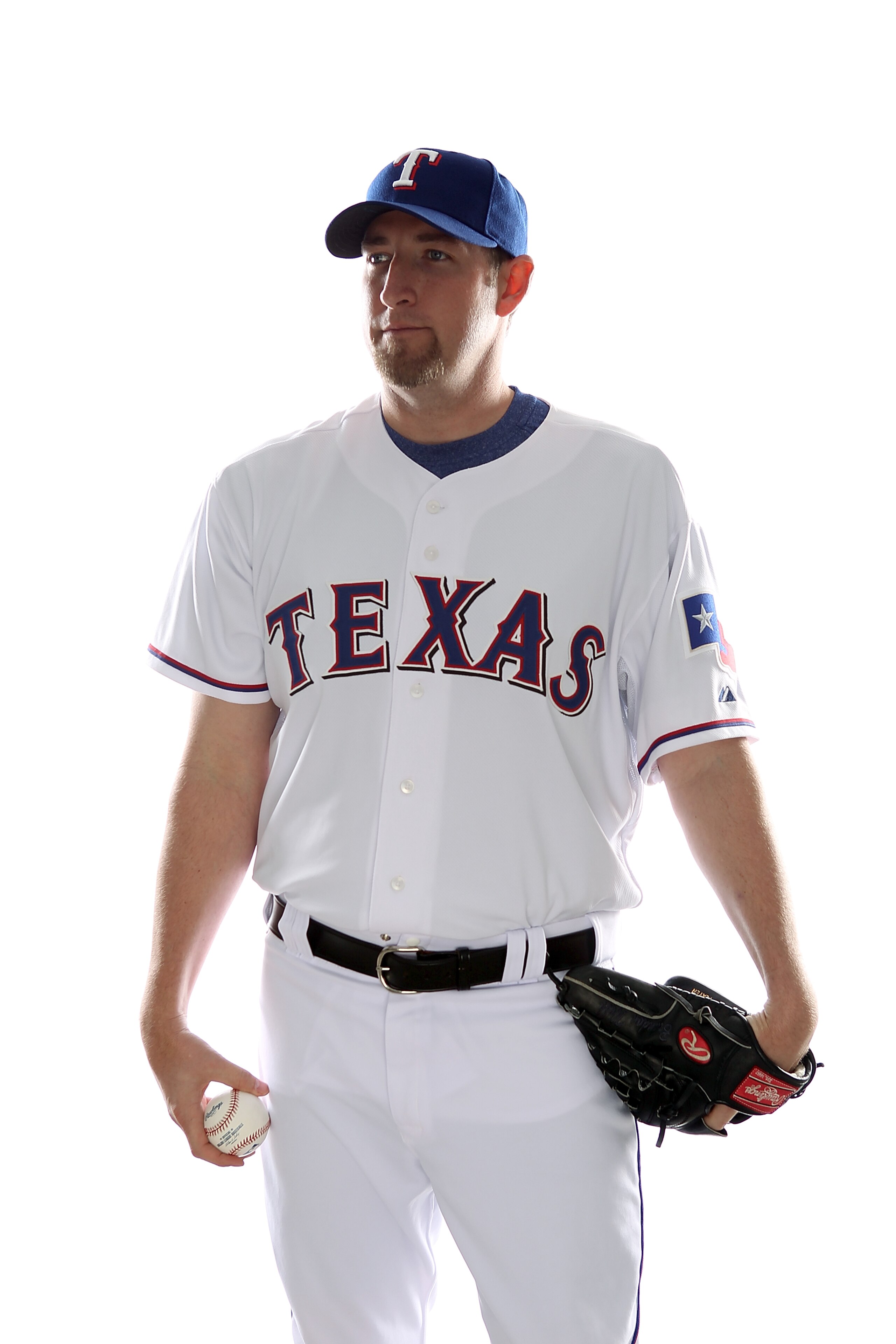 SURPRISE, AZ - FEBRUARY 25:  Brandon Webb #33 of the Texas Rangers poses for a portrait during Spring Training Media Day on February 25, 2011 at Surprise Stadium in Surprise, Arizona.  (Photo by Jonathan Ferrey/Getty Images)