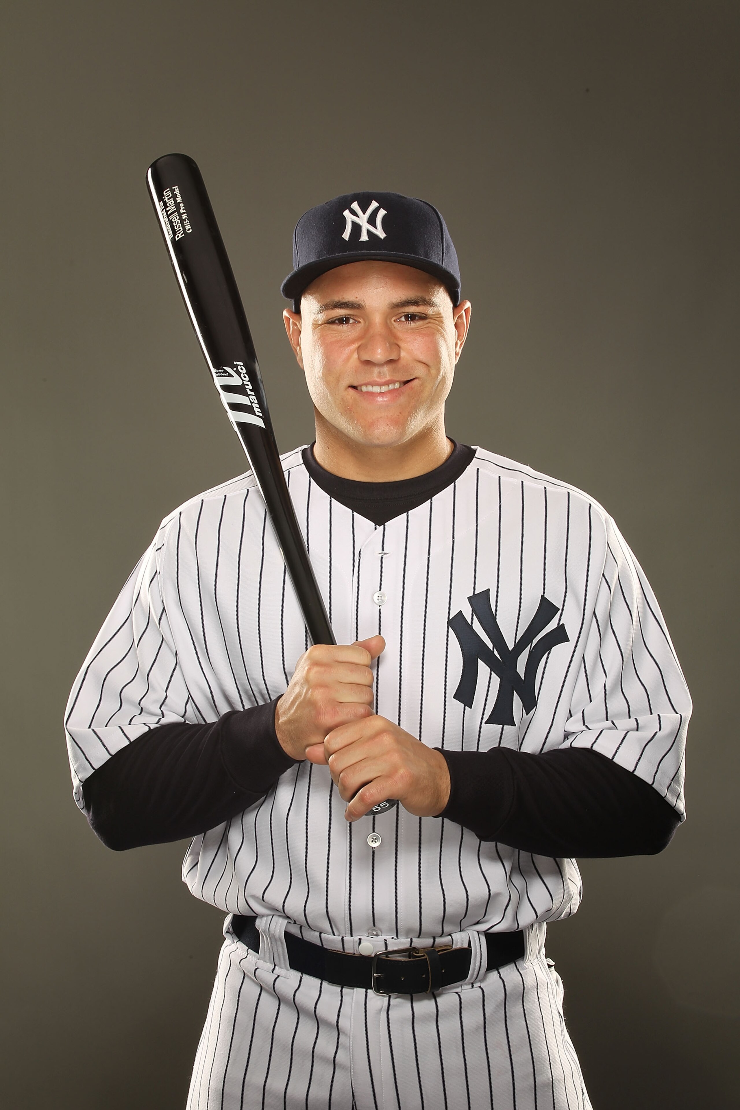 TAMPA, FL - FEBRUARY 23:  Russell Martin #55 of the New York Yankees poses for a portrait on Photo Day at George M. Steinbrenner Field on February 23, 2011 in Tampa, Florida.  (Photo by Al Bello/Getty Images)