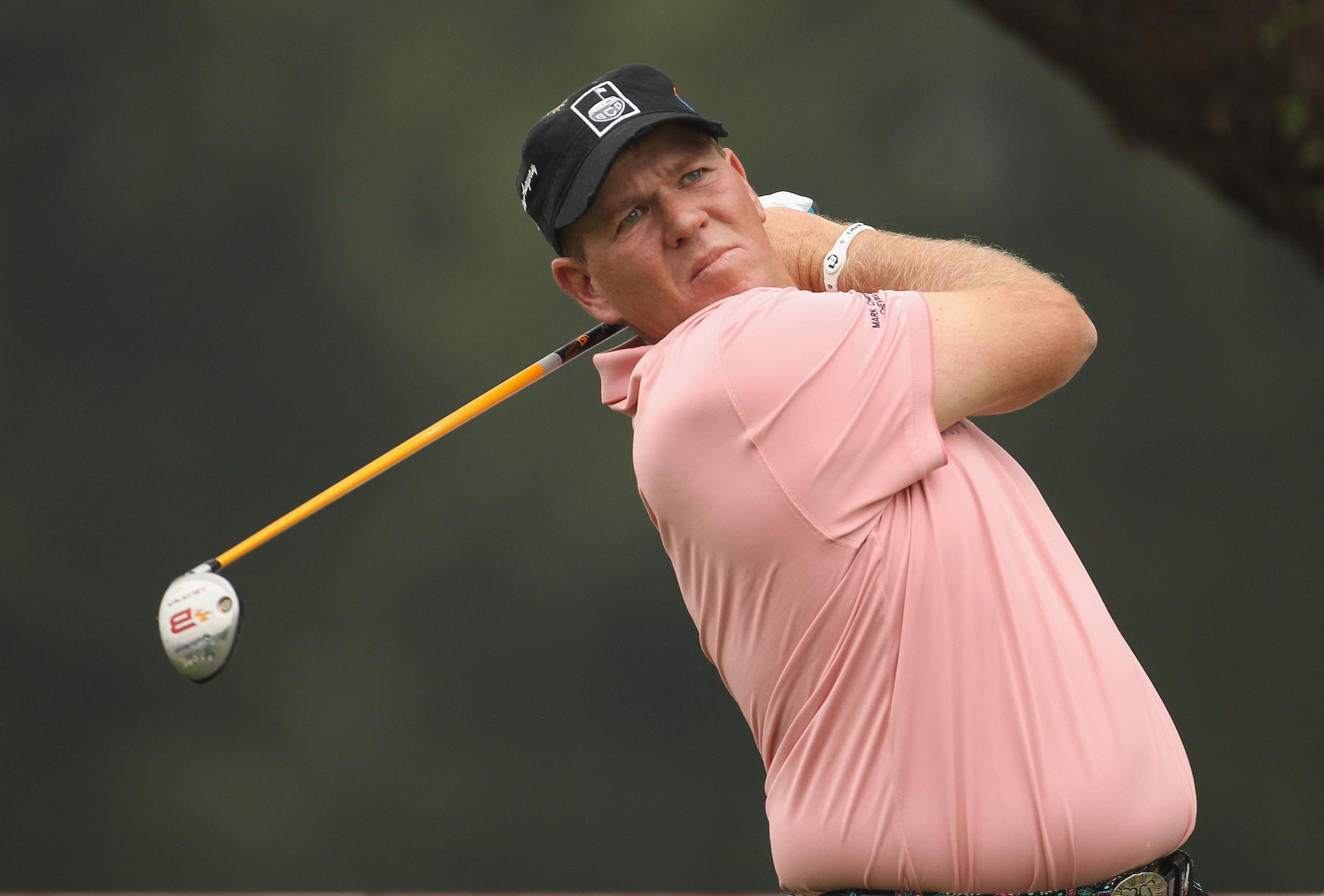 HONG KONG - NOVEMBER 18:  John Daly of the United States in action during day one of the UBS Hong Kong Open at The Hong Kong Golf Club on November 18, 2010 in Hong Kong, Hong Kong.  (Photo by Ian Walton/Getty Images)