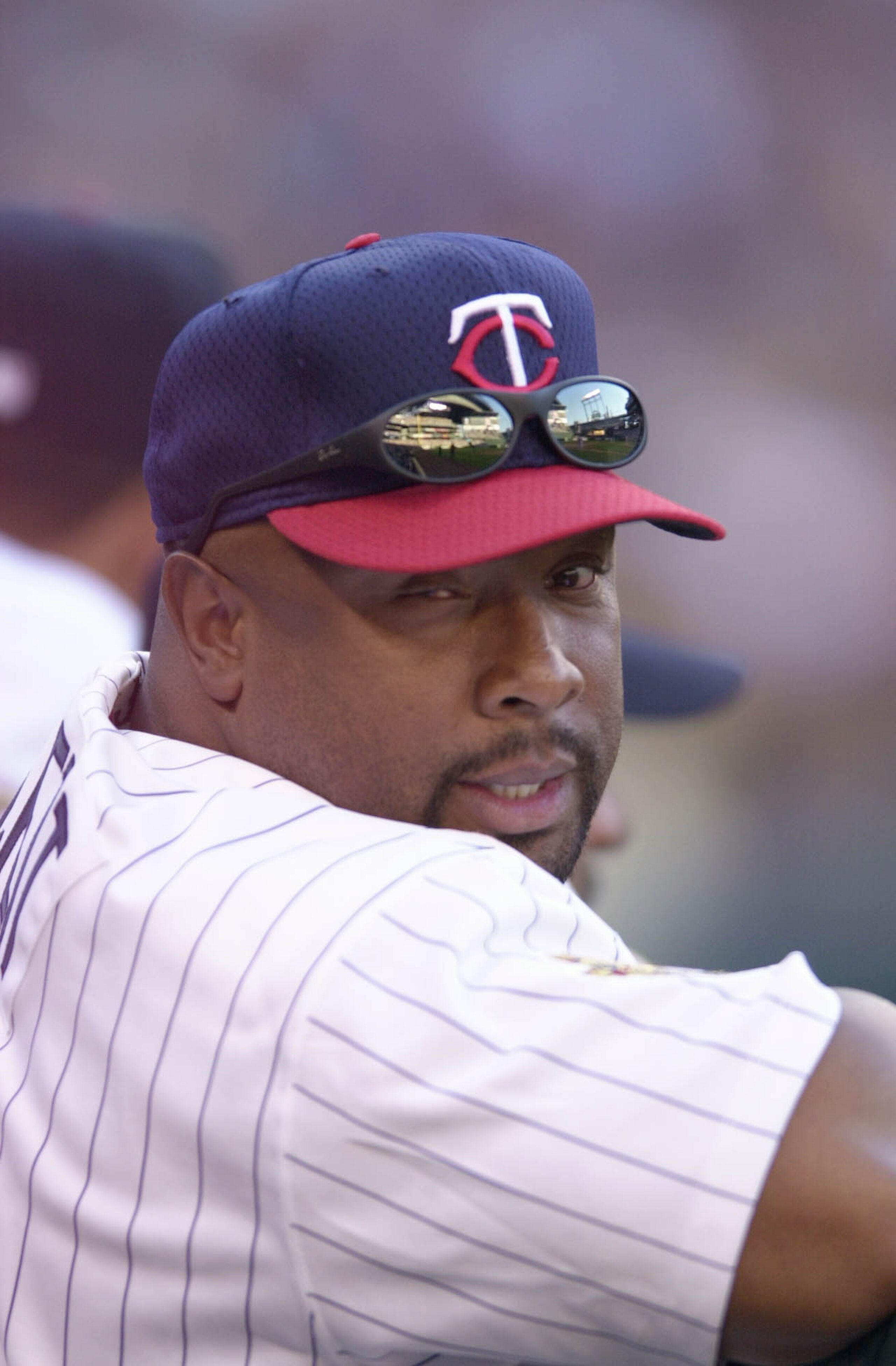 10 Jul 2001:  Former Minnesota Twins star Kirby Puckett in the American League dugout  during the 2001 Major League Baseball All-Star game at Safeco Field in Seattle, Washington, won by the American League 4-1. DIGITAL IMAGE Mandatory  Credit: Otto Gruele