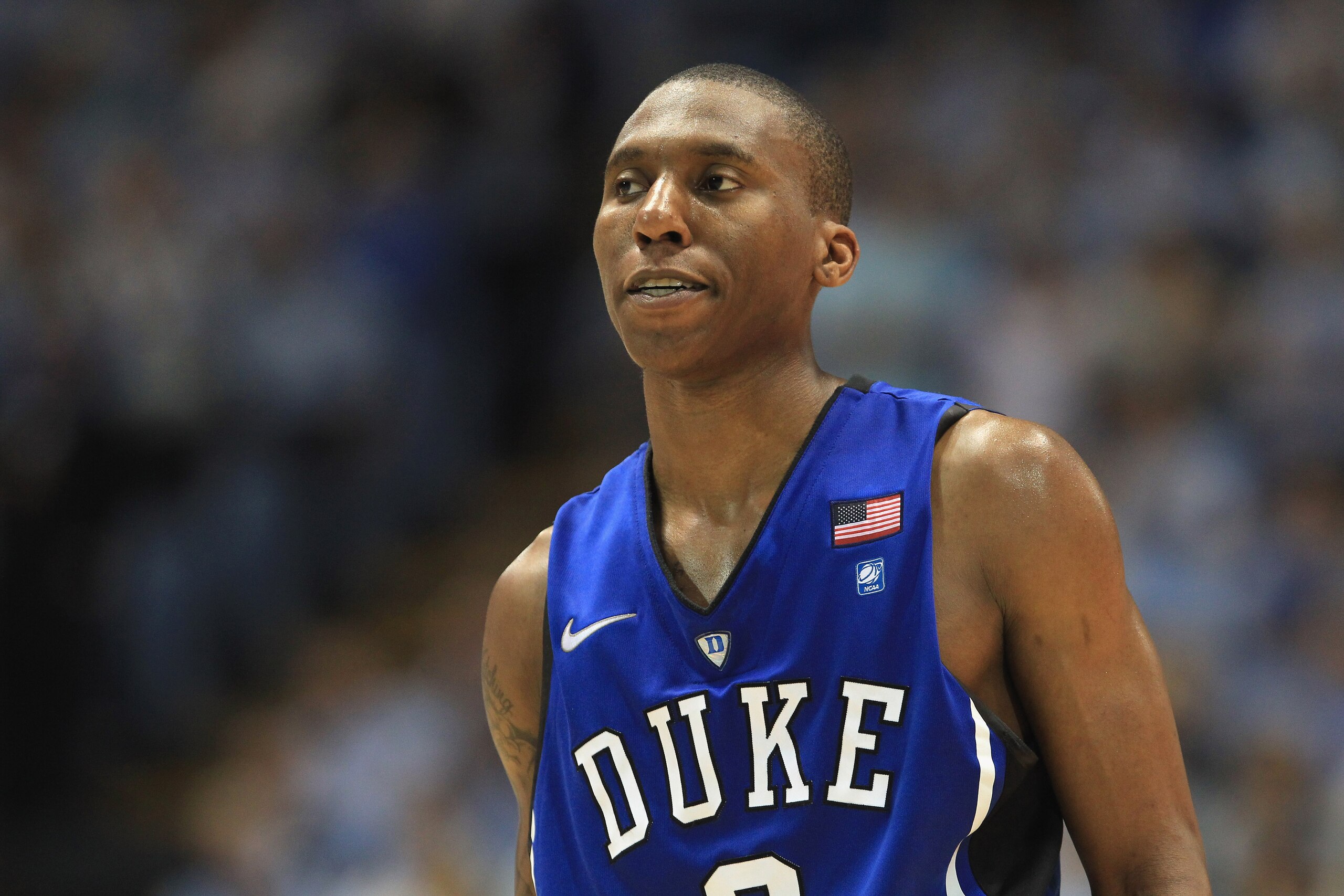 CHAPEL HILL, NC - MARCH 05:  Nolan Smith #2 of the Duke Blue Devils watches on against the North Carolina Tar Heels during their game at the Dean E. Smith Center on March 5, 2011 in Chapel Hill, North Carolina.  (Photo by Streeter Lecka/Getty Images)