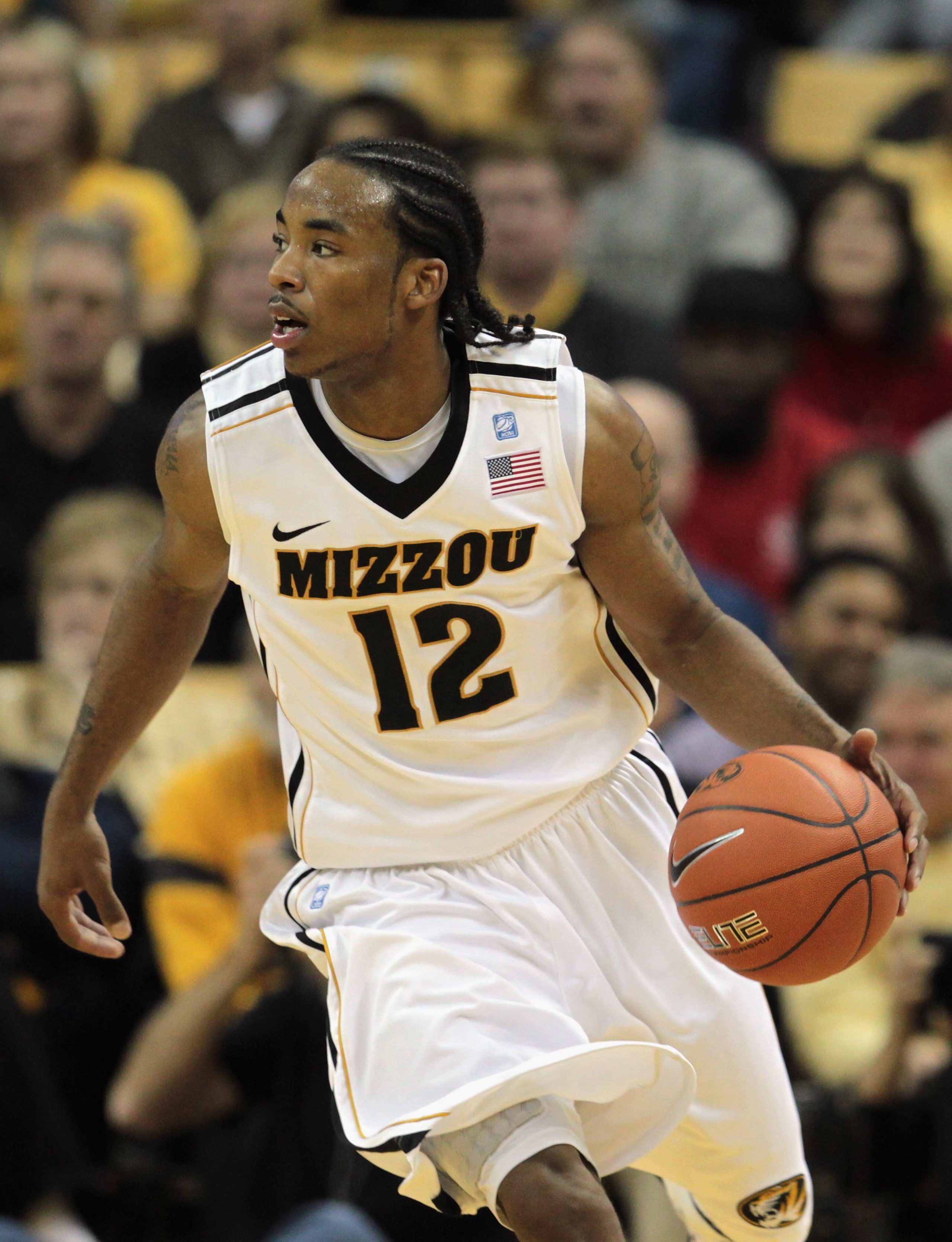 COLUMBIA, MO - DECEMBER 08: Marcus Denmon #12 of the Missouri Tigers controls the ball during overtime of the game against of the Vanderbilt Commodores on December 8, 2010 at Mizzou Arena in Columbia, Missouri. (Photo by Jamie Squire/Getty Images) COLUMBIA, MO - DECEMBER 08: Marcus Denmon #12 of the Missouri Tigers controls the ball during overtime of the game against of the Vanderbilt Commodores on December 8, 2010 at Mizzou Arena in Columbia, Missouri. (Photo by Jamie Squire/Getty Images)