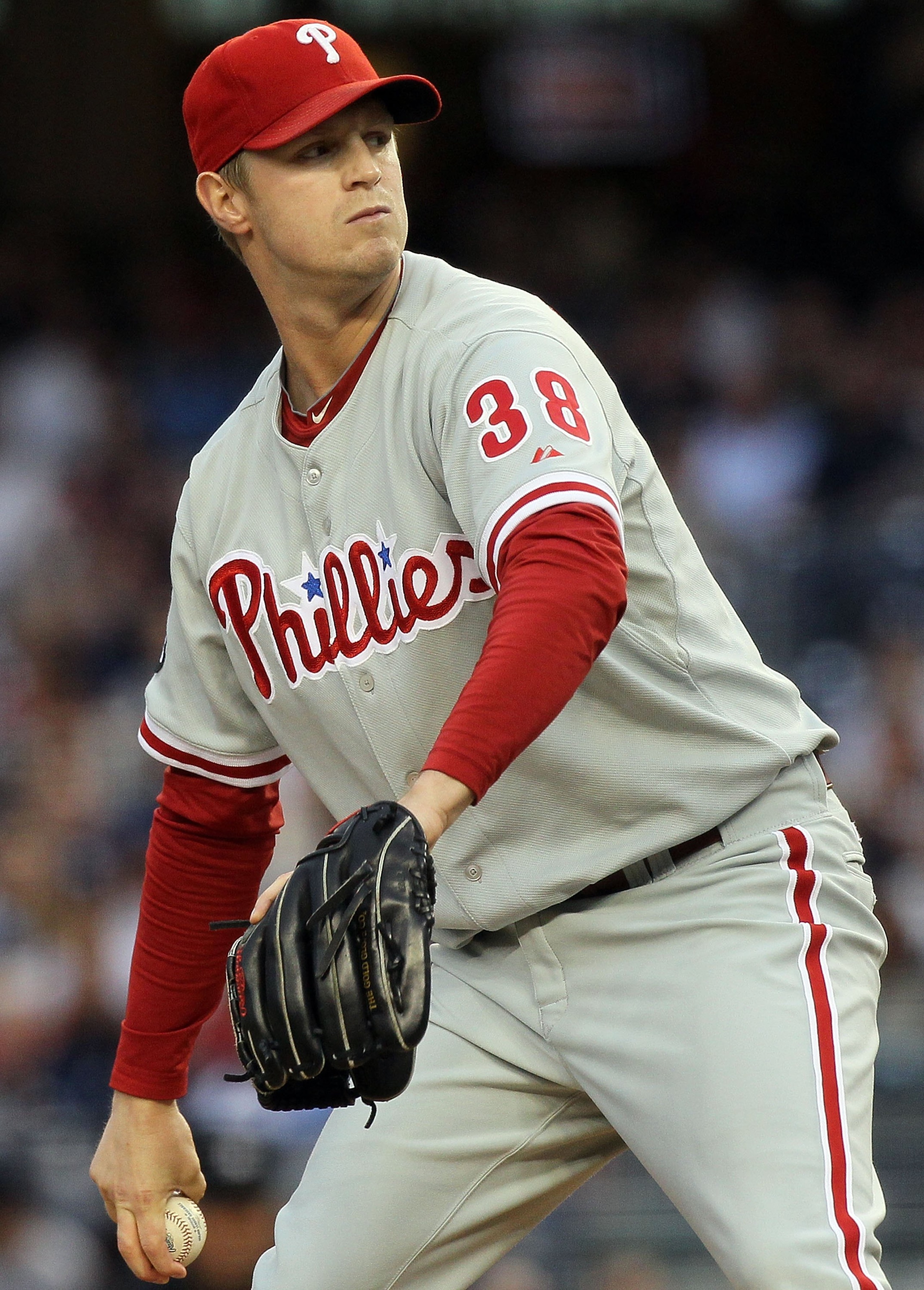 NEW YORK - JUNE 17: Kyle Kendrick #38 of the Philadelphia Phillies delivers a pitch against the New York Yankees on June 17, 2010 at Yankee Stadium in the Bronx borough of New York City. (Photo by Jim McIsaac/Getty Images) NEW YORK - JUNE 17: Kyle Kendrick #38 of the Philadelphia Phillies delivers a pitch against the New York Yankees on June 17, 2010 at Yankee Stadium in the Bronx borough of New York City. (Photo by Jim McIsaac/Getty Images)