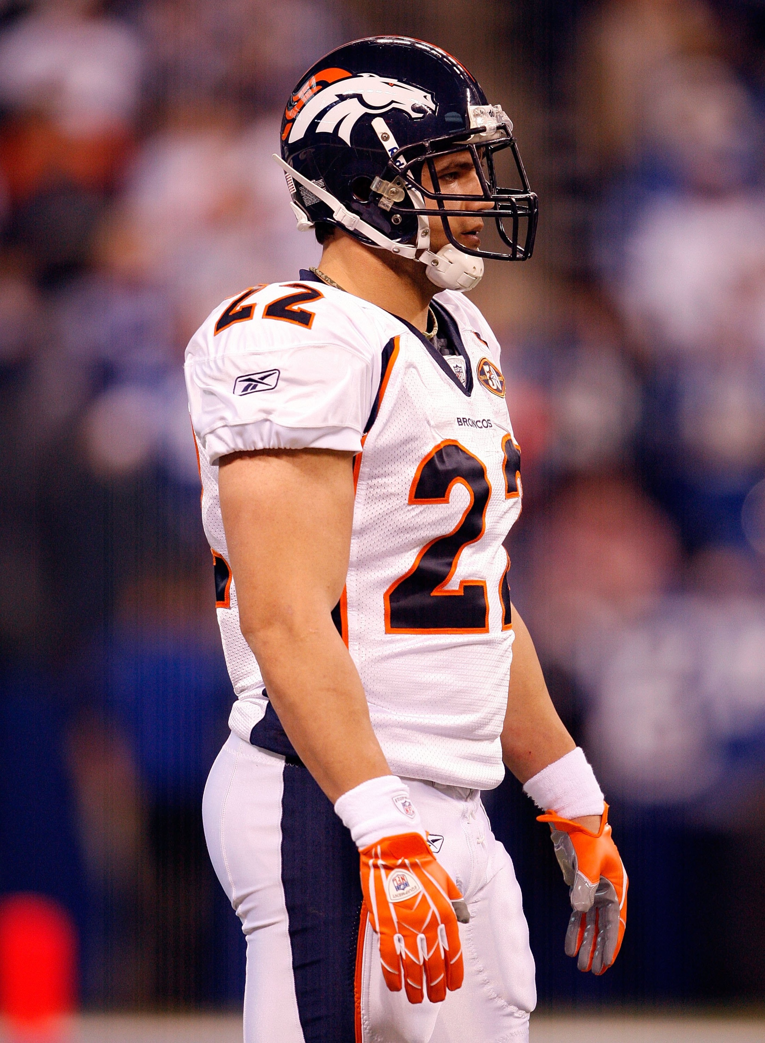 INDIANAPOLIS - DECEMBER 13:  Peyton Hillis #22 of the Denver Broncos looks on the field during the NFL game against the Indianapolis Colts at Lucas Oil Stadium on December 13, 2009 in Indianapolis, Indiana.  The Colts won 28-16.  (Photo by Andy Lyons/Gett