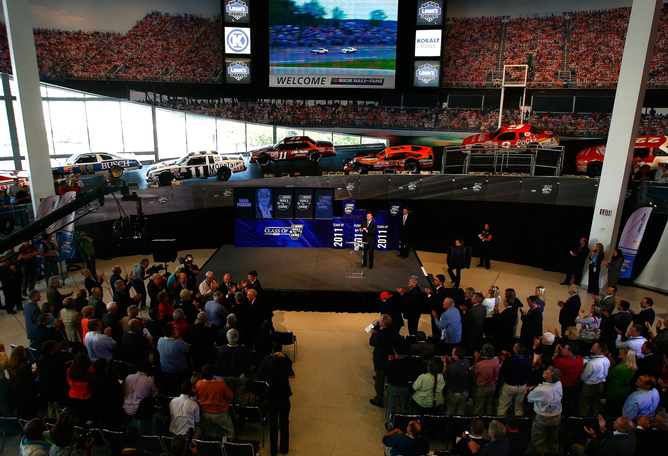 CHARLOTTE, NC - OCTOBER 13: NASCAR Chairman and CEO Brian France speaks during NASCAR Hall of Fame Voting Day at the NASCAR Hall of Fame on October 13, 2010 in Charlotte, North Carolina. (Photo by Jason Smith/Getty Images for NASCAR)