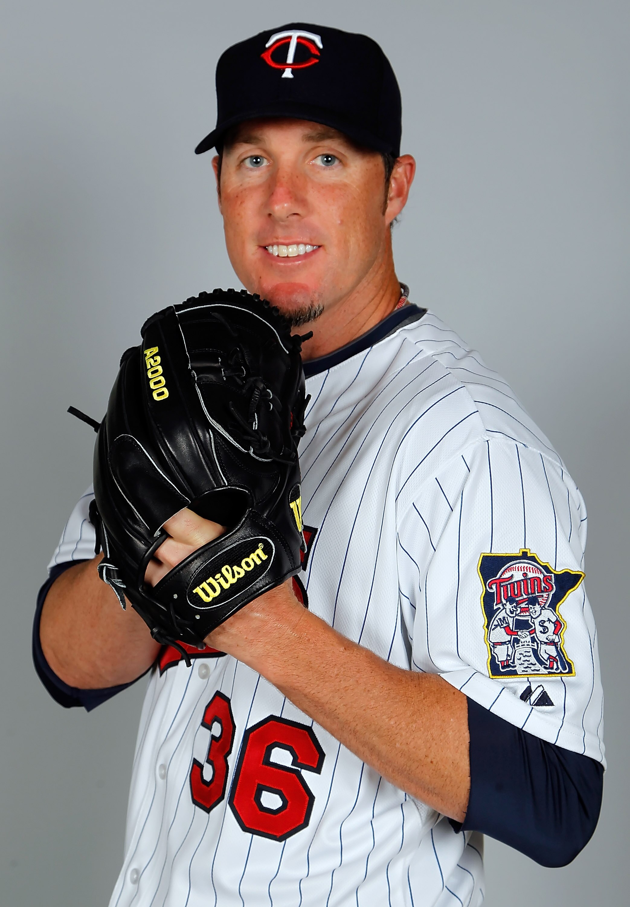 FORT MYERS, FL - FEBRUARY 25:  Pitcher Joe Nathan #36 of the Minnesota Twins poses for a photo during photo day at Hammond Stadium on February 25, 2011 in Fort Myers, Florida.  (Photo by J. Meric/Getty Images)