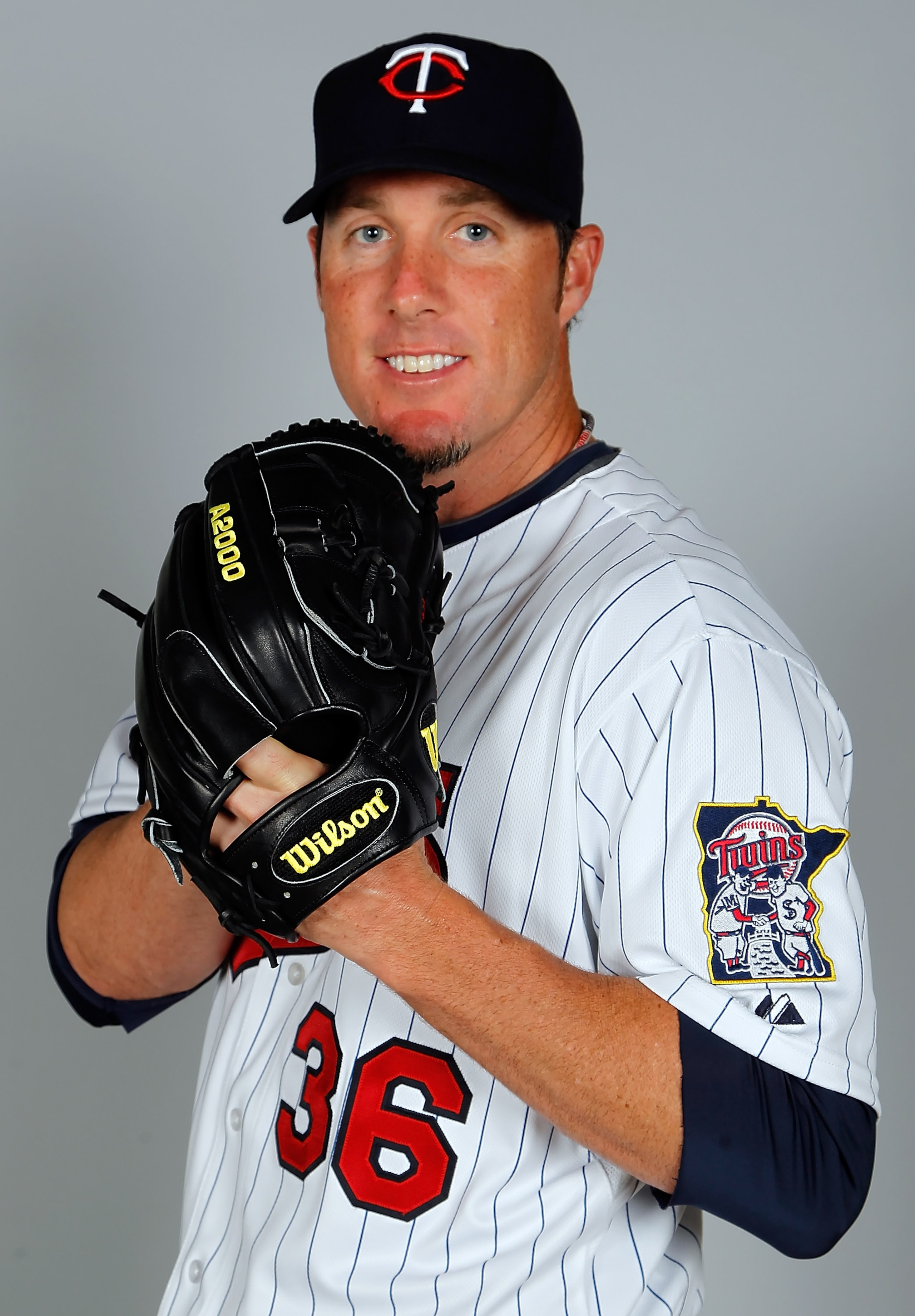 FORT MYERS, FL - FEBRUARY 25:  Pitcher Joe Nathan #36 of the Minnesota Twins poses for a photo during photo day at Hammond Stadium on February 25, 2011 in Fort Myers, Florida.  (Photo by J. Meric/Getty Images)