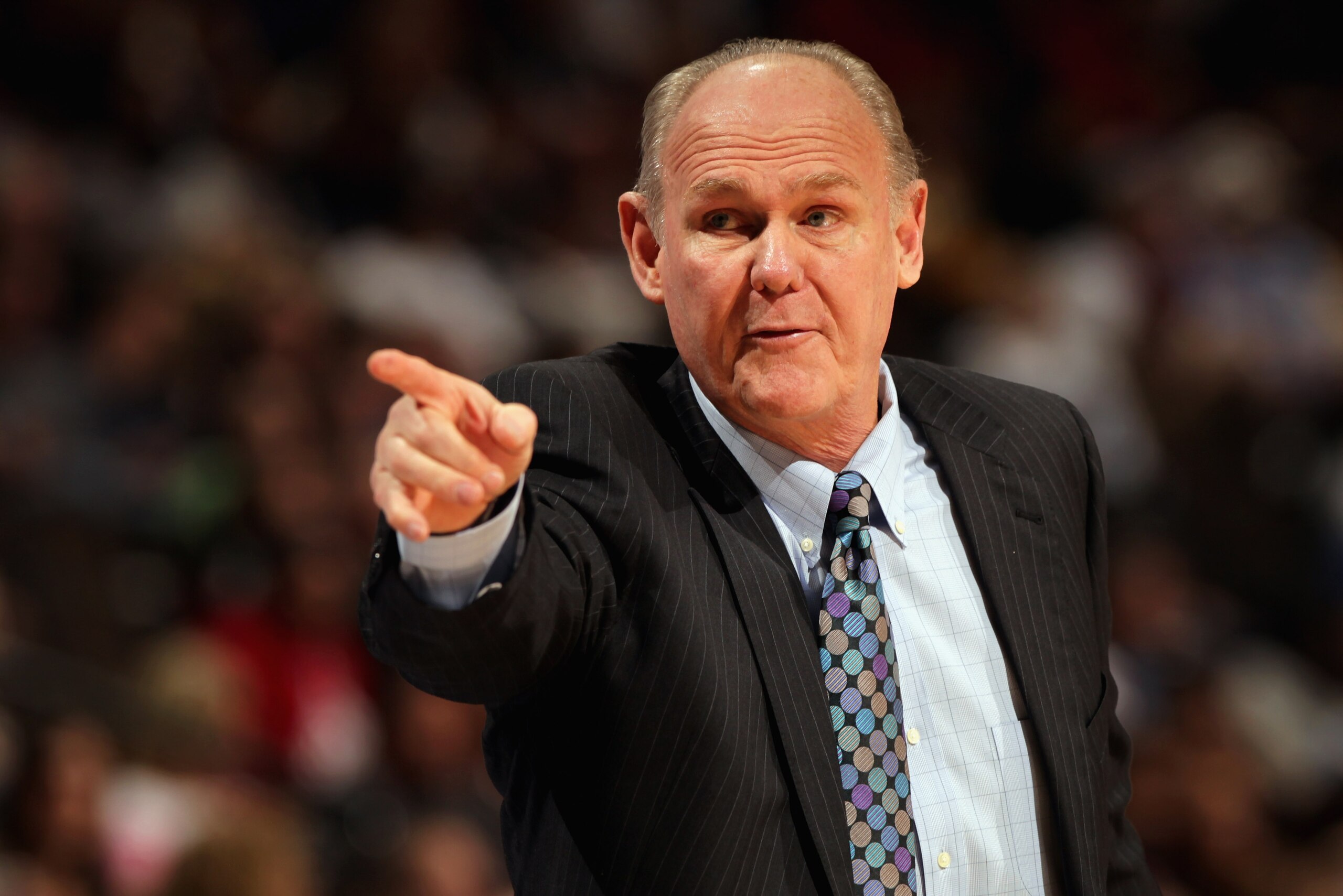 DENVER, CO - FEBRUARY 28:  Head coach George Karl of the Denver Nuggets leads his team against the Atlanta Hawks during NBA action at the Pepsi Center on February 28, 2011 in Denver, Colorado. The Nuggets deafeated the Hawks 100-90. NOTE TO USER: User exp