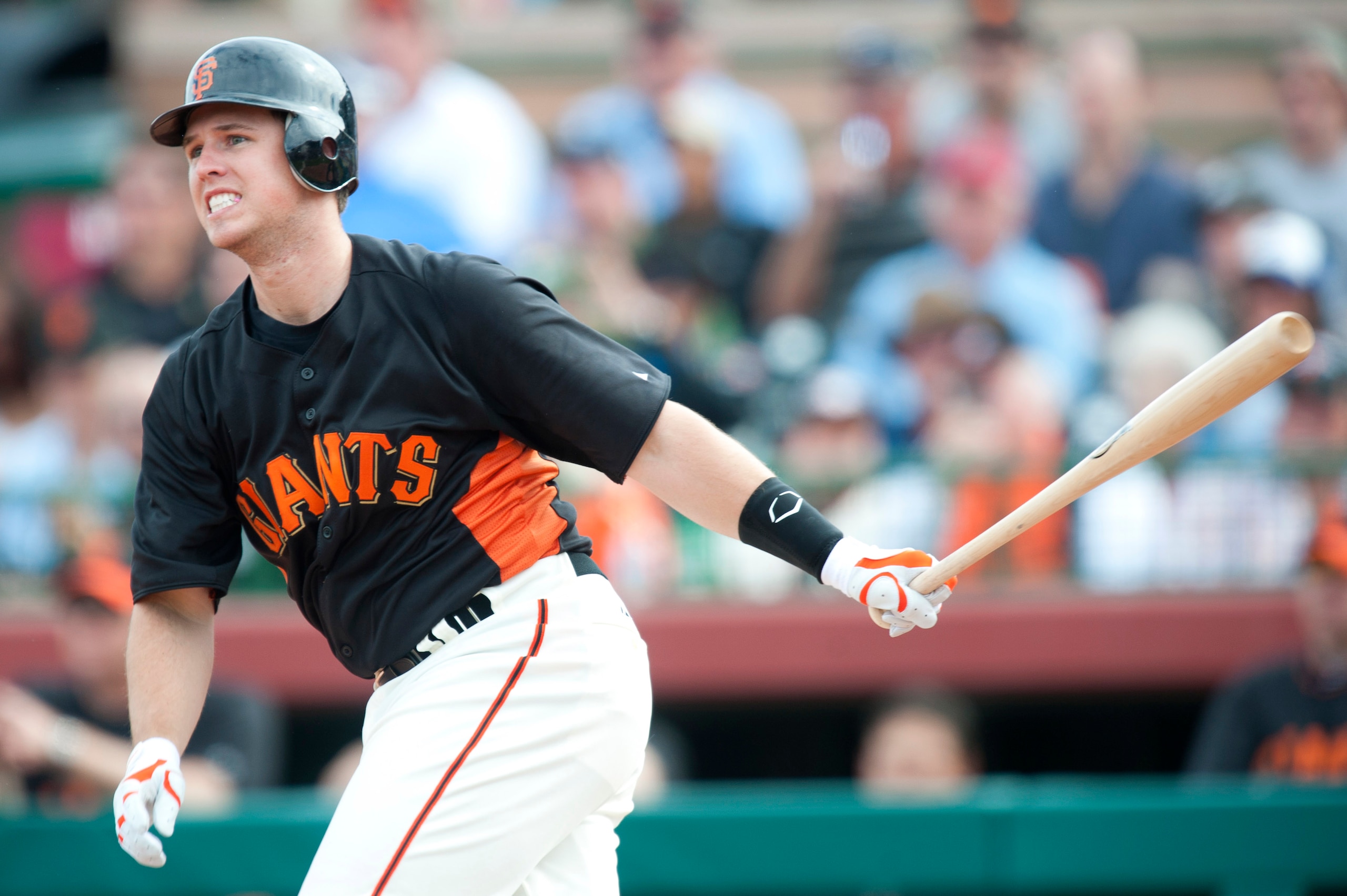 SCOTTSDALE, AZ - FEBRUARY 25: Buster Posey #28 of the San Francisco Giants bats during a spring training game against the Arizona Diamondbacks at Scottsdale Stadium on February 25, 2011 in Scottsdale, Arizona. (Photo by Rob Tringali/Getty Images) SCOTTSDALE, AZ - FEBRUARY 25: Buster Posey #28 of the San Francisco Giants bats during a spring training game against the Arizona Diamondbacks at Scottsdale Stadium on February 25, 2011 in Scottsdale, Arizona. (Photo by Rob Tringali/Getty Images)