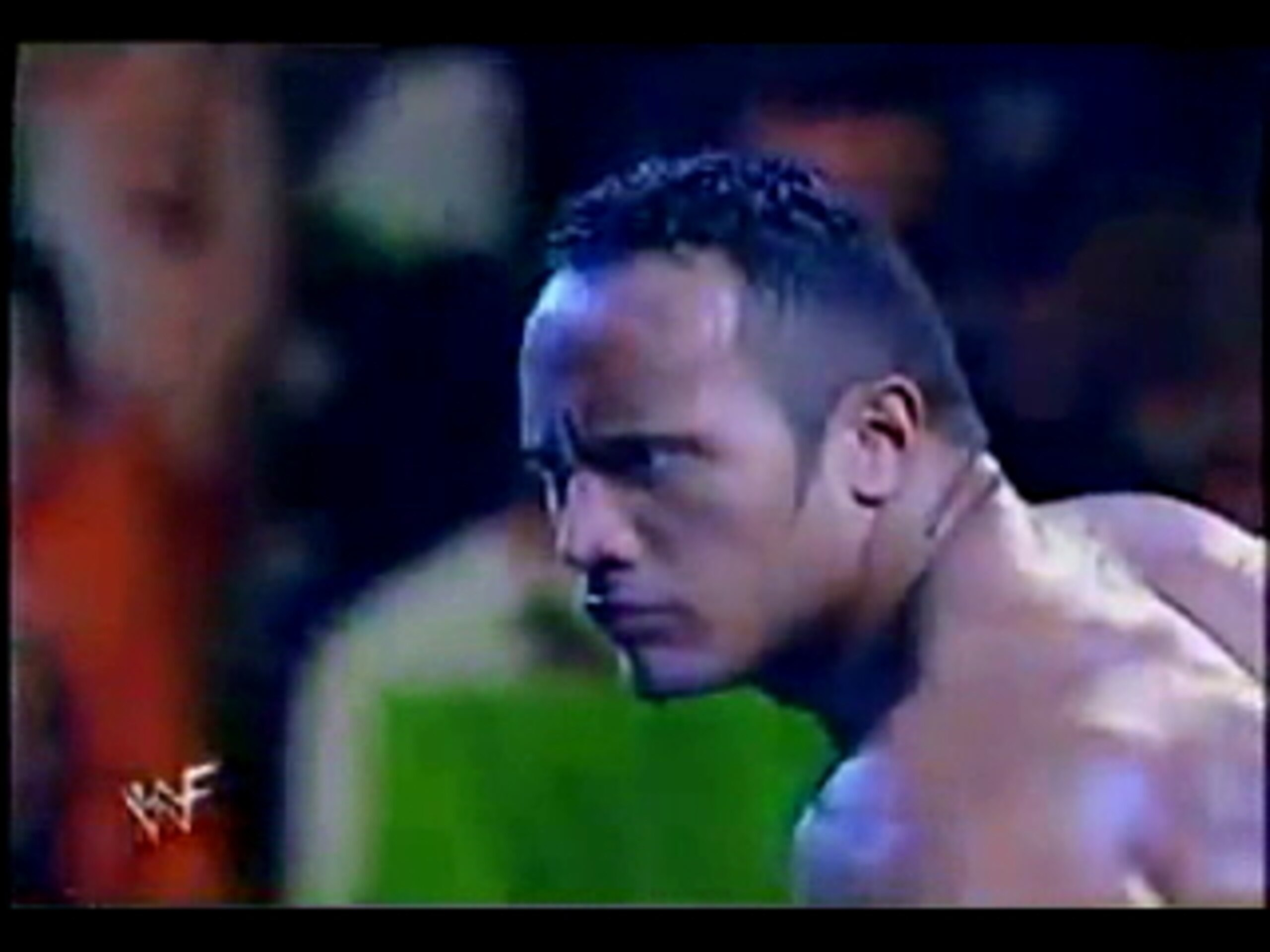The Rock during his entrance