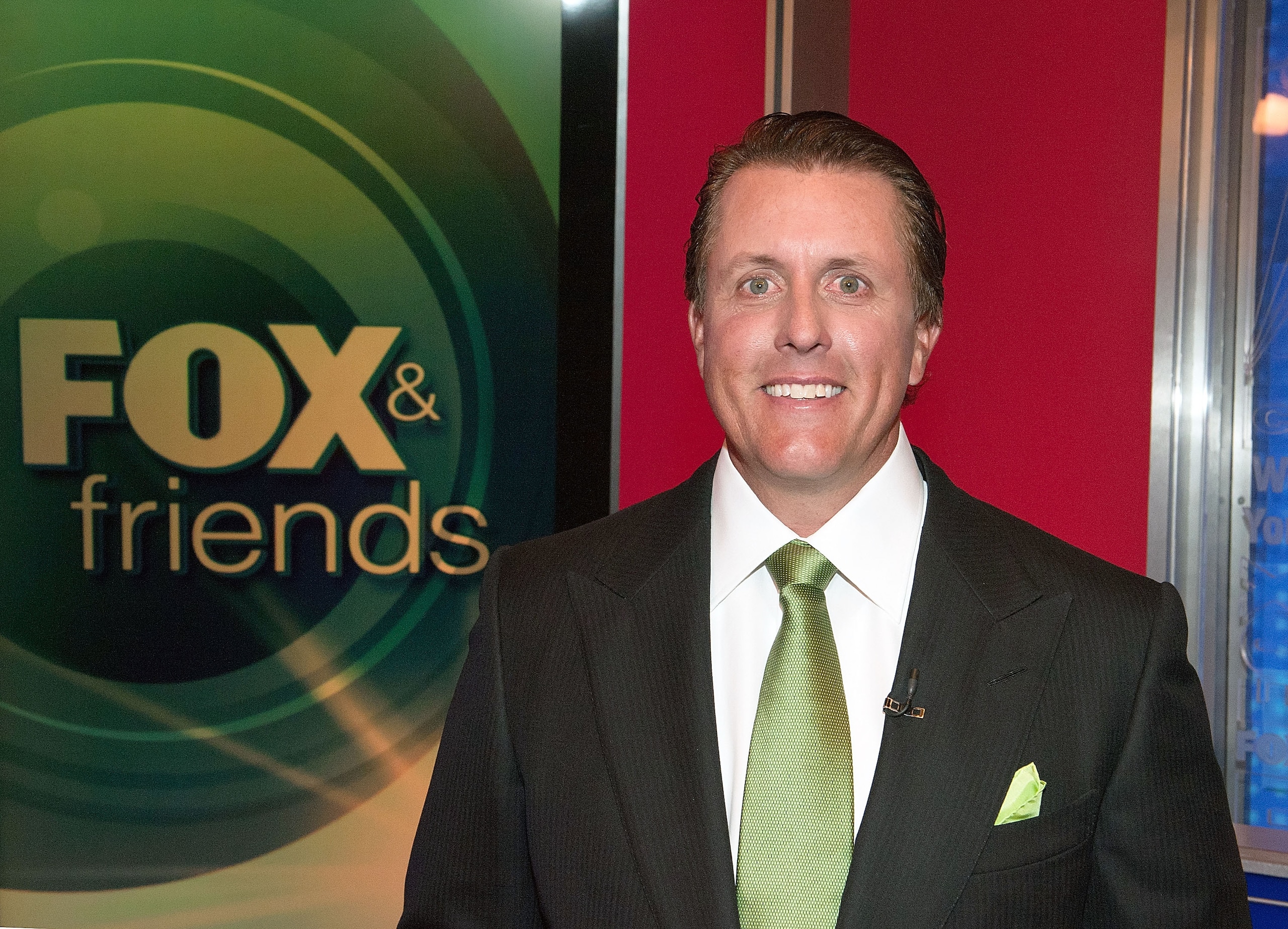 NEW YORK, NY - MARCH 02:  American professional golfer Phil Mickelson visits FOX & Friends at FOX Studios on March 2, 2011 in New York City.  (Photo by Slaven Vlasic/Getty Images)