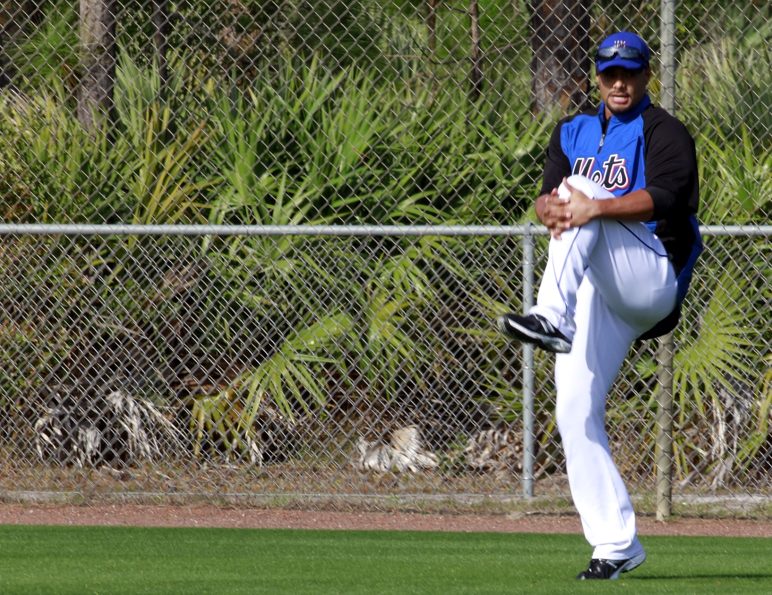 PORT ST. LUCIE, FL - FEBRUARY 17: Pitcher Johan Santana #57 of the New York Metsworks out during spring training at Tradition Field on February 17, 2011 in Port St. Lucie, Florida. (Photo by Marc Serota/Getty Images) PORT ST. LUCIE, FL - FEBRUARY 17: Pitcher Johan Santana #57 of the New York Metsworks out during spring training at Tradition Field on February 17, 2011 in Port St. Lucie, Florida. (Photo by Marc Serota/Getty Images)