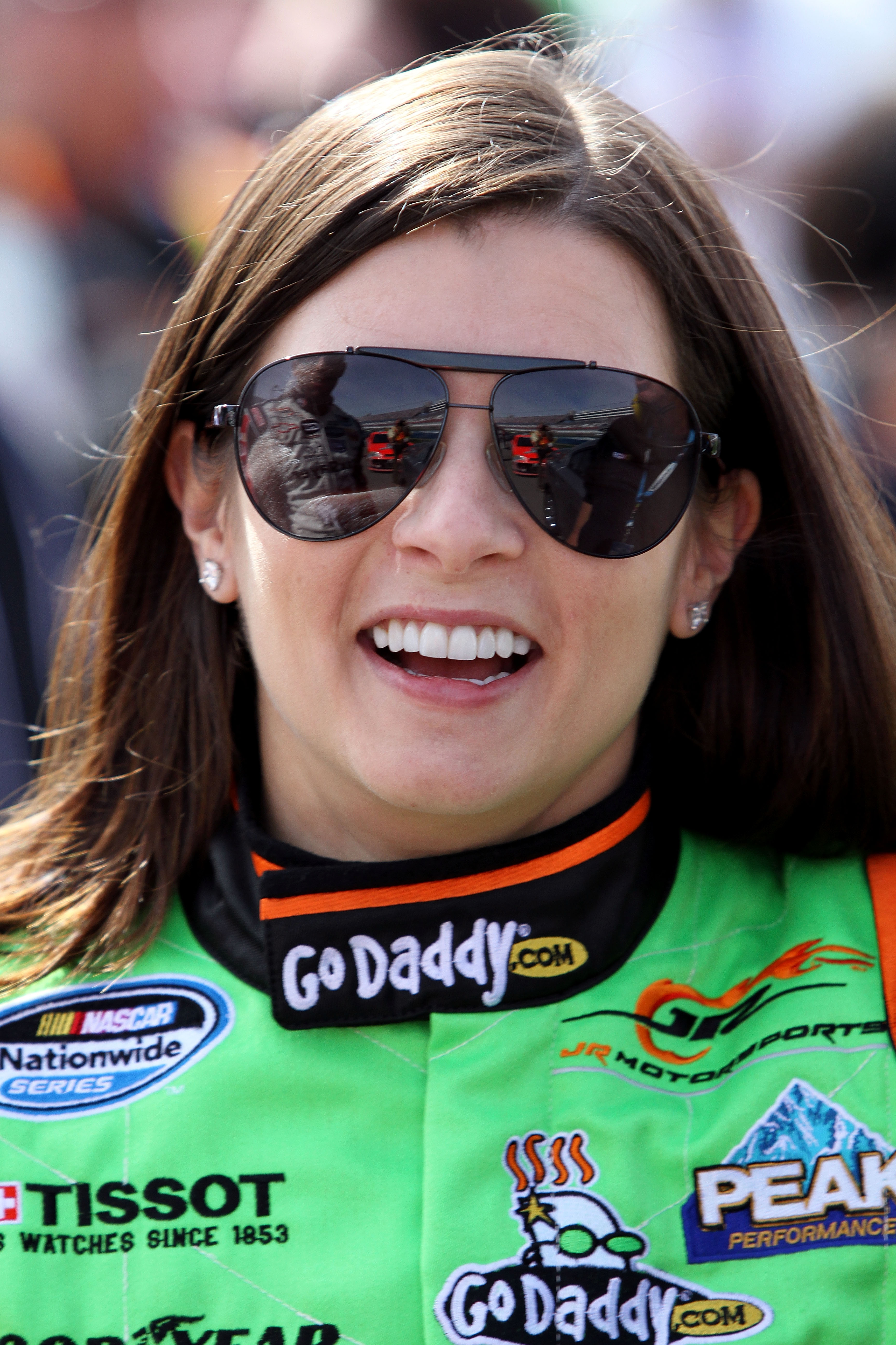 LAS VEGAS, NV - MARCH 05: Danica Patrick, driver of the #7 GoDaddy.com Chevrolet, stands on the grid during the NASCAR Nationwide Series Sam's Town 300 at Las Vegas Motor Speedway on March 5, 2011 in Las Vegas, Nevada. (Photo by Jerry Markland/Getty Ima LAS VEGAS, NV - MARCH 05: Danica Patrick, driver of the #7 GoDaddy.com Chevrolet, stands on the grid during the NASCAR Nationwide Series Sam's Town 300 at Las Vegas Motor Speedway on March 5, 2011 in Las Vegas, Nevada. (Photo by Jerry Markland/Getty Ima