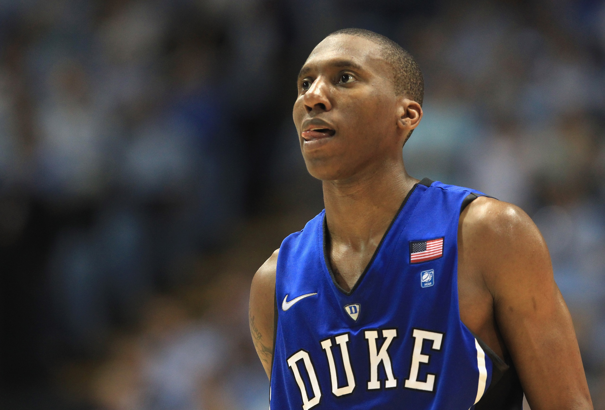 CHAPEL HILL, NC - MARCH 05:  Nolan Smith #2 of the Duke Blue Devils watches on against the North Carolina Tar Heels during their game at the Dean E. Smith Center on March 5, 2011 in Chapel Hill, North Carolina.  (Photo by Streeter Lecka/Getty Images)