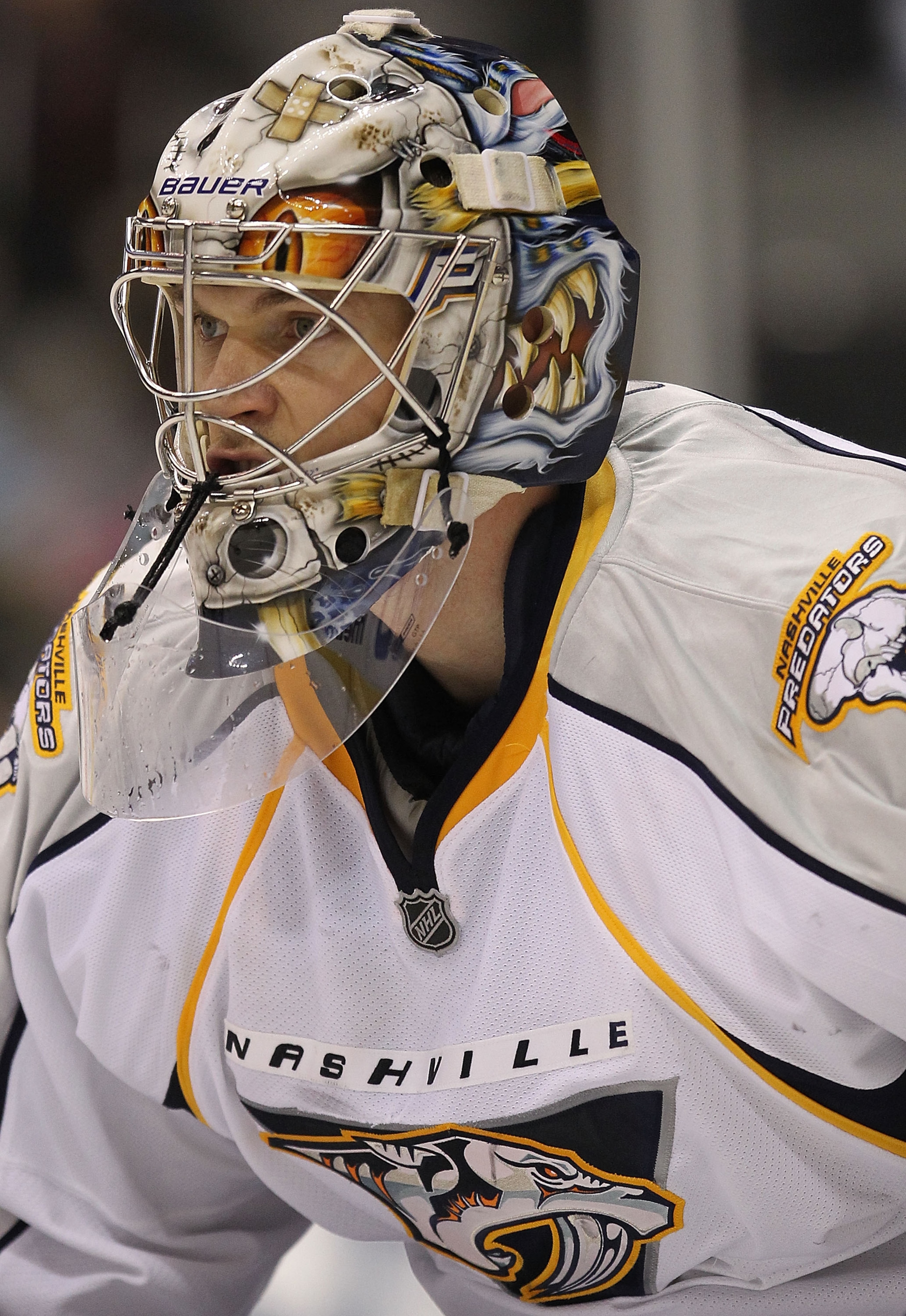 DALLAS, TX - FEBRUARY 26: Goaltender Pekka Rinne #35 of the Nashville Predators at American Airlines Center on February 26, 2011 in Dallas, Texas. (Photo by Ronald Martinez/Getty Images) DALLAS, TX - FEBRUARY 26: Goaltender Pekka Rinne #35 of the Nashville Predators at American Airlines Center on February 26, 2011 in Dallas, Texas. (Photo by Ronald Martinez/Getty Images)