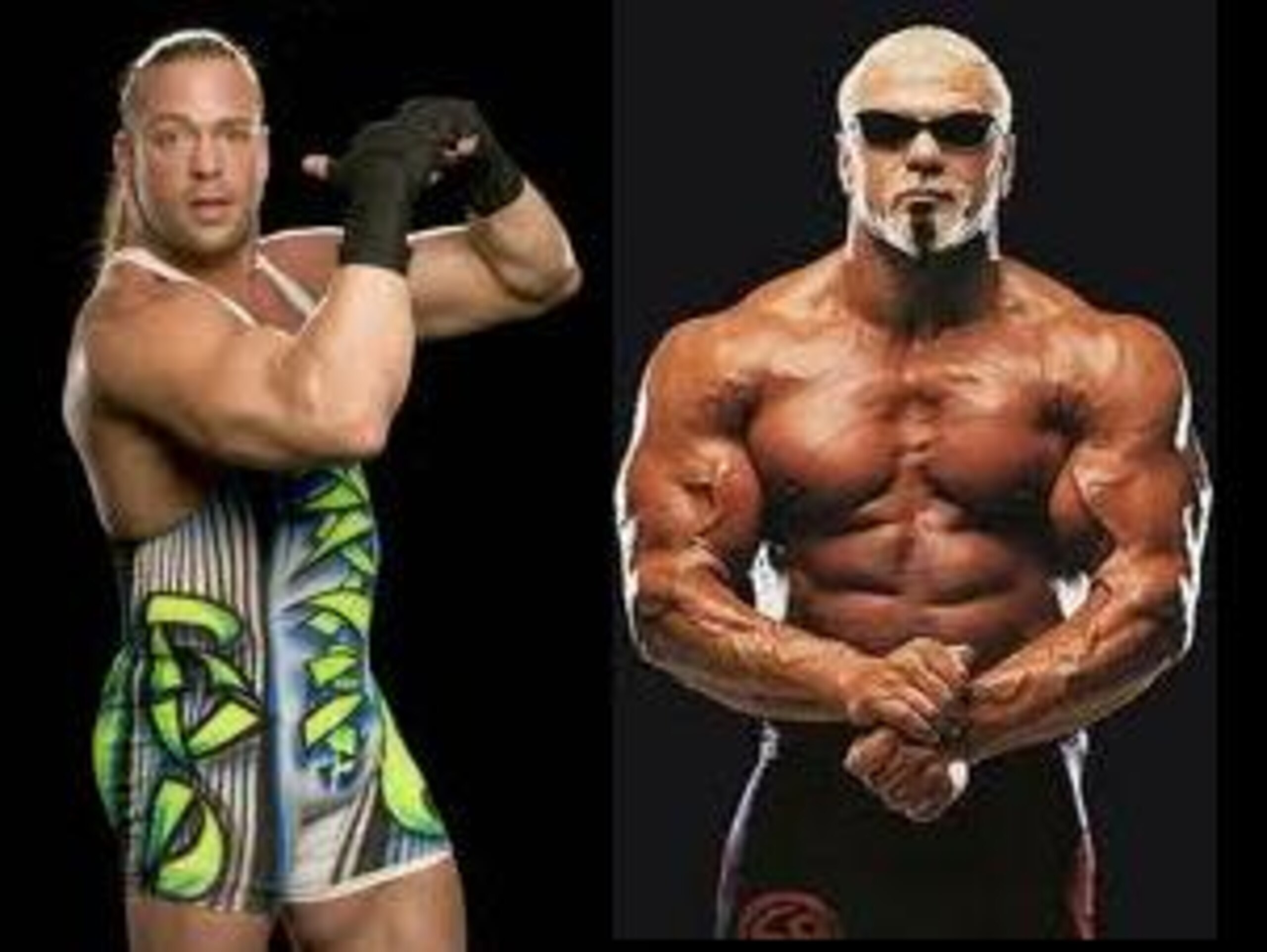 Pictured left to right, RVD and Scott Steiner