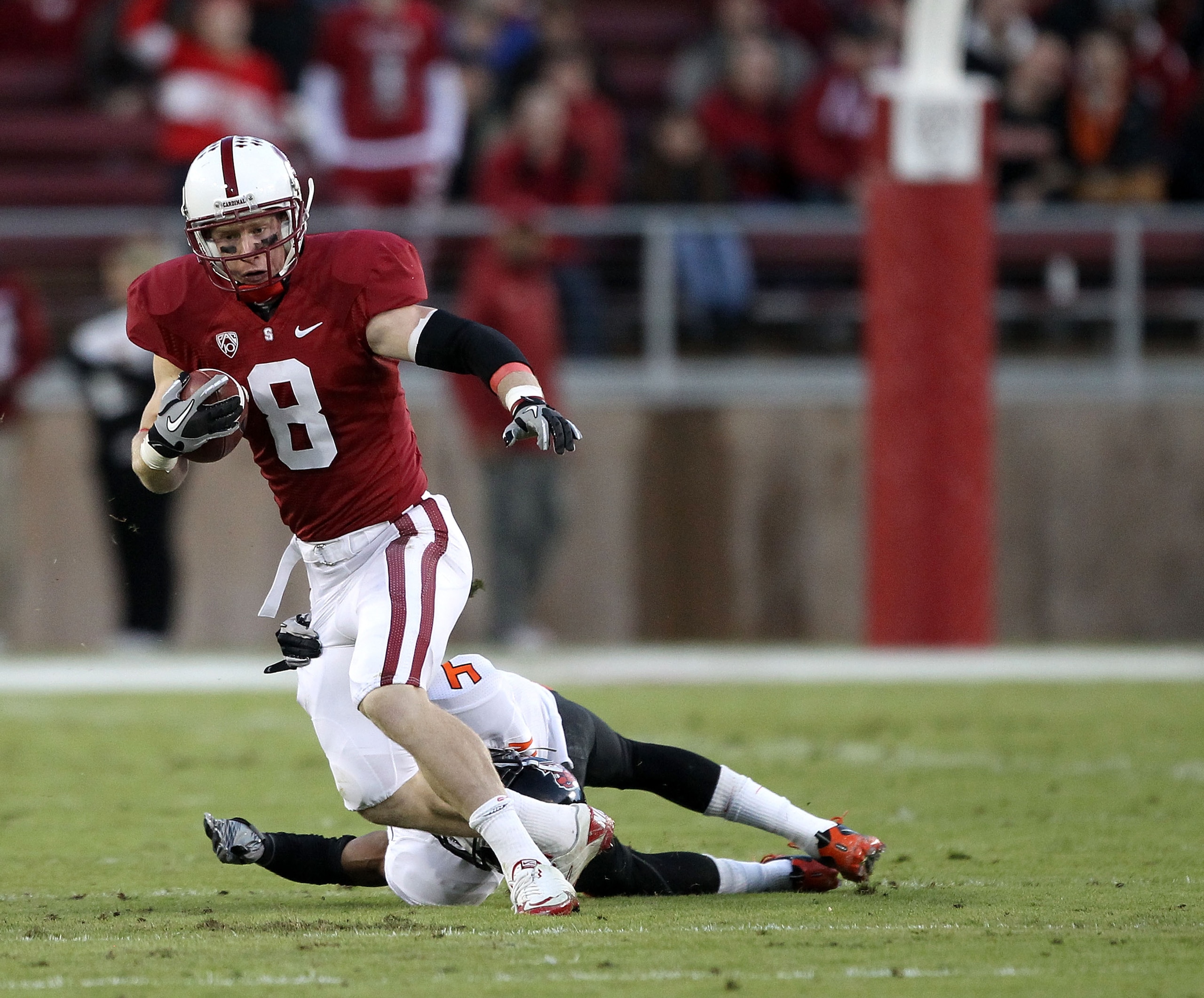PALO ALTO, CA - NOVEMBER 27:  Ryan Whalen #8  of the Stanford Cardinal in action against the Oregon State Beavers at Stanford Stadium on November 27, 2010 in Palo Alto, California.  (Photo by Ezra Shaw/Getty Images)