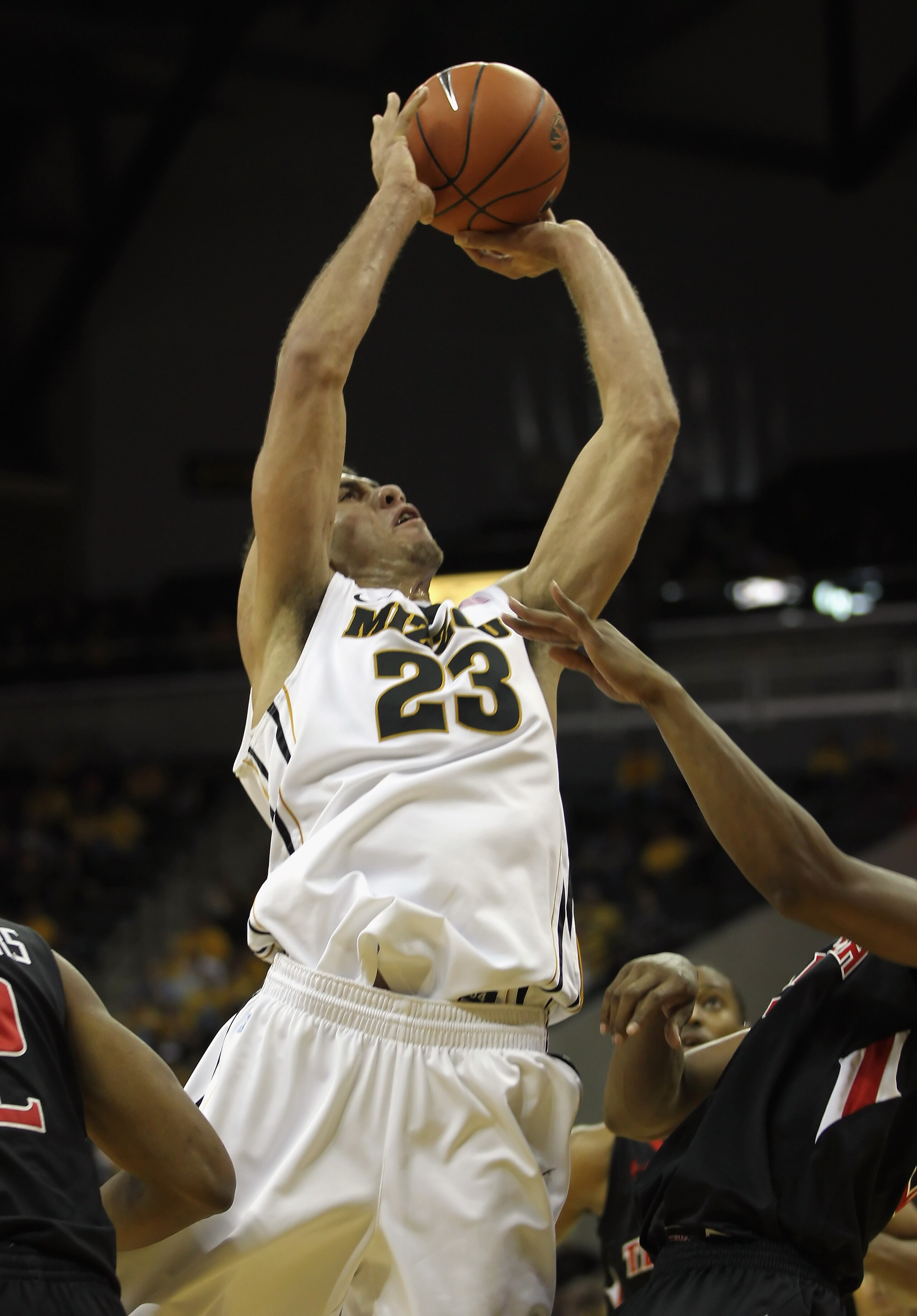 COLUMBIA, MO - FEBRUARY 15:  Justin Safford #23 of the Missouri Tigers shoots during the game against the Texas Tech Red Raiders on February 15, 2011 at Mizzou Arena in Columbia, Missouri.  (Photo by Jamie Squire/Getty Images)