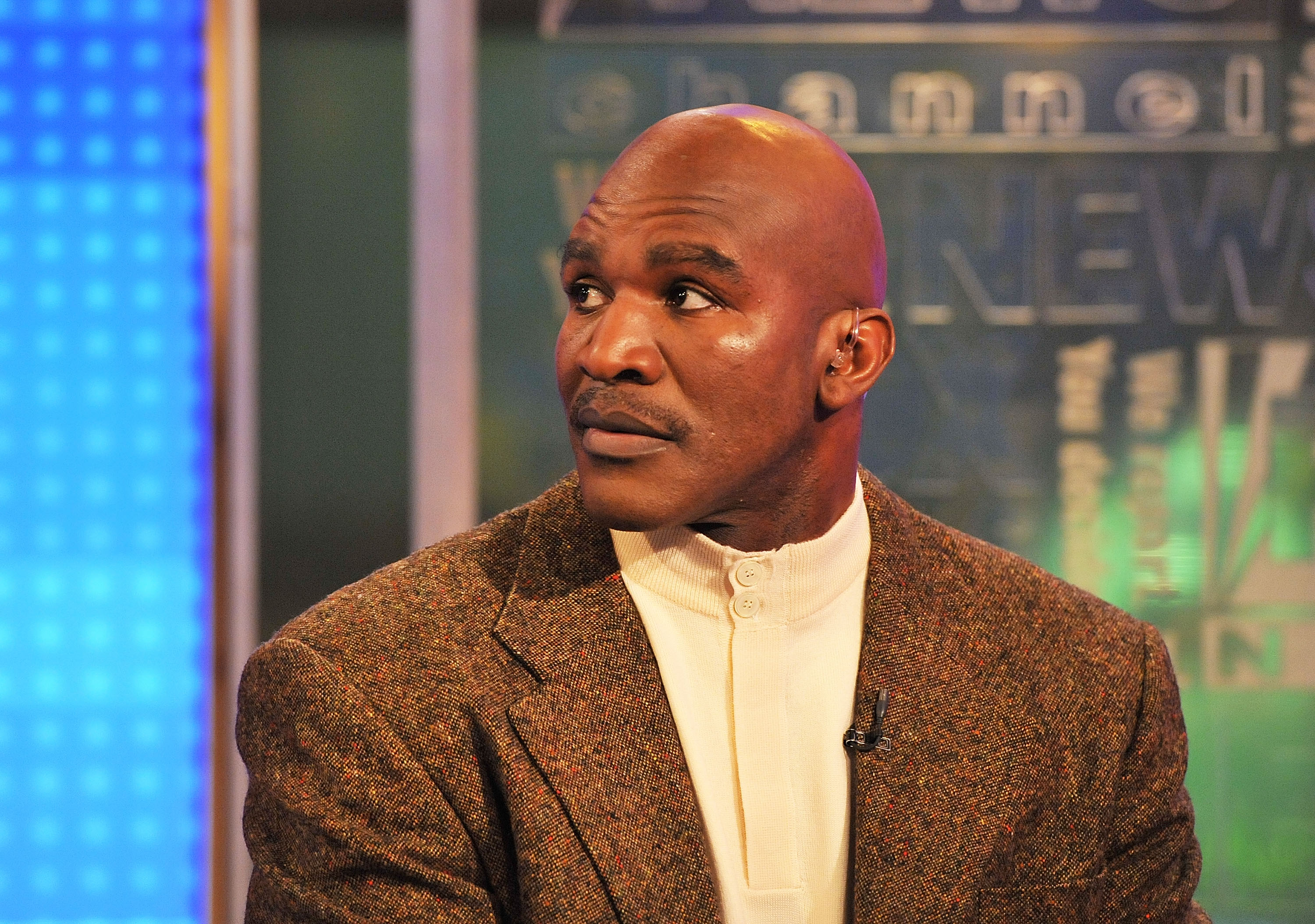 NEW YORK, NY - JANUARY 17: Former boxing World undisputed champion Evander Holyfield visits 'Fox & Friends' at FOX Studios on January 17, 2011 in New York City. (Photo by Slaven Vlasic/Getty Images)